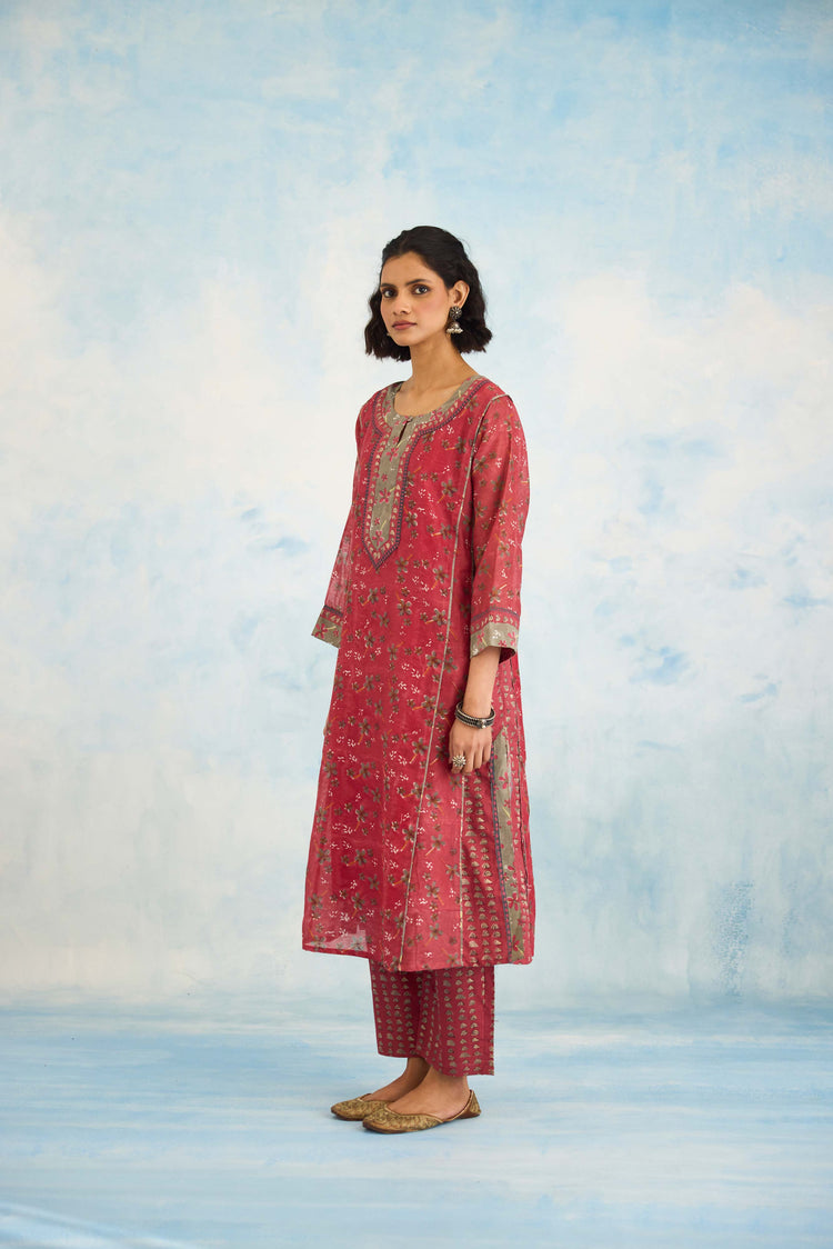 Adya Kurta Dark Peach Grey (9925430935851)