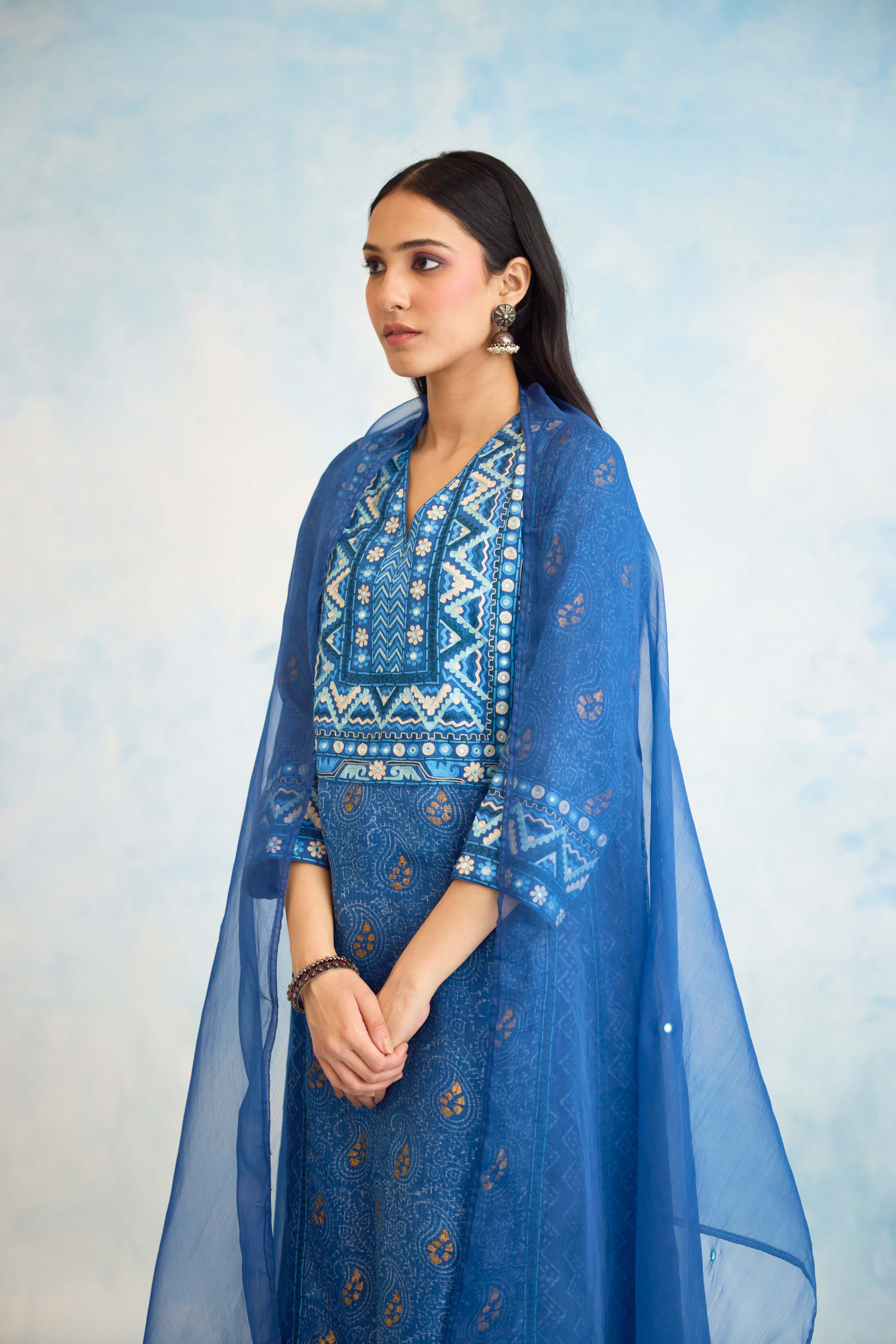 Tulsi Dupatta Blue (9926212059435)