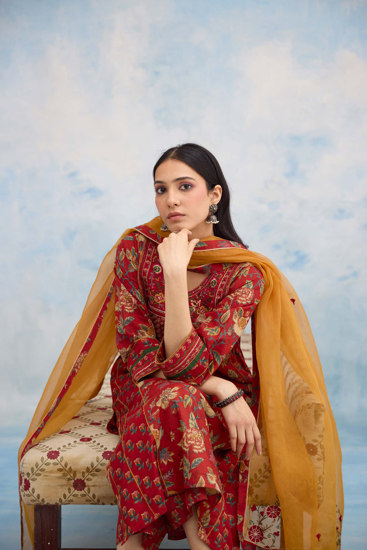 Tulsi Kurta Red (9926453526827)
