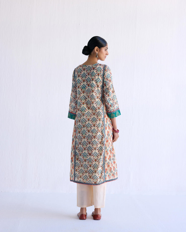 Choga Kurta Cream Orange (9143282663723)