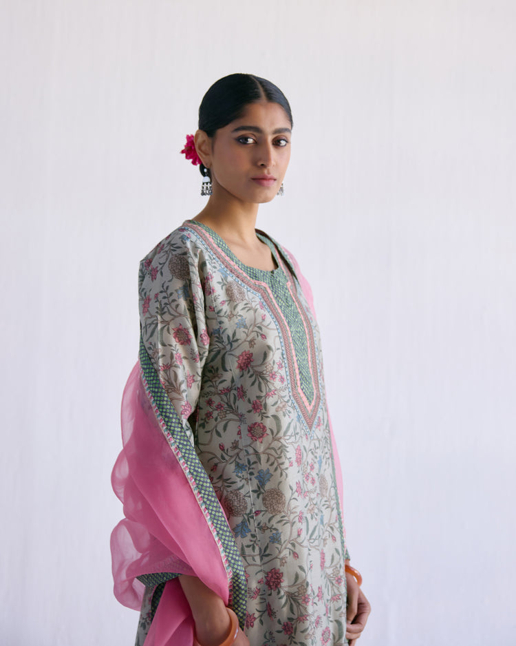 Rozana Chiffon Dupatta Rough Pink (9097833873707)