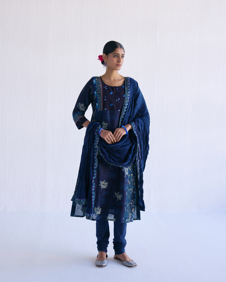 Choga Kurta Indigo Off White (9100421464363)