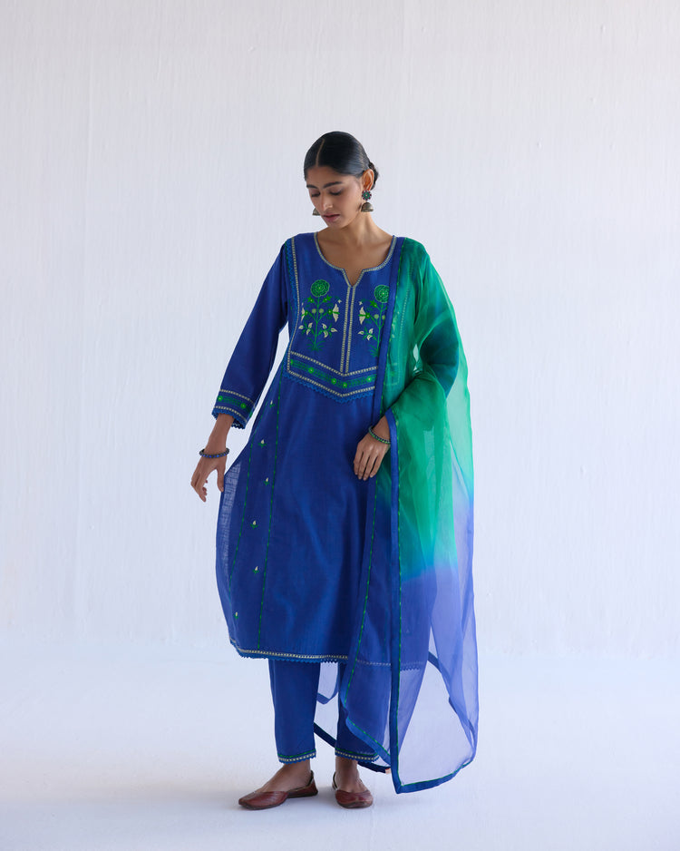 Mughal Kurta Blue (9097356837163)