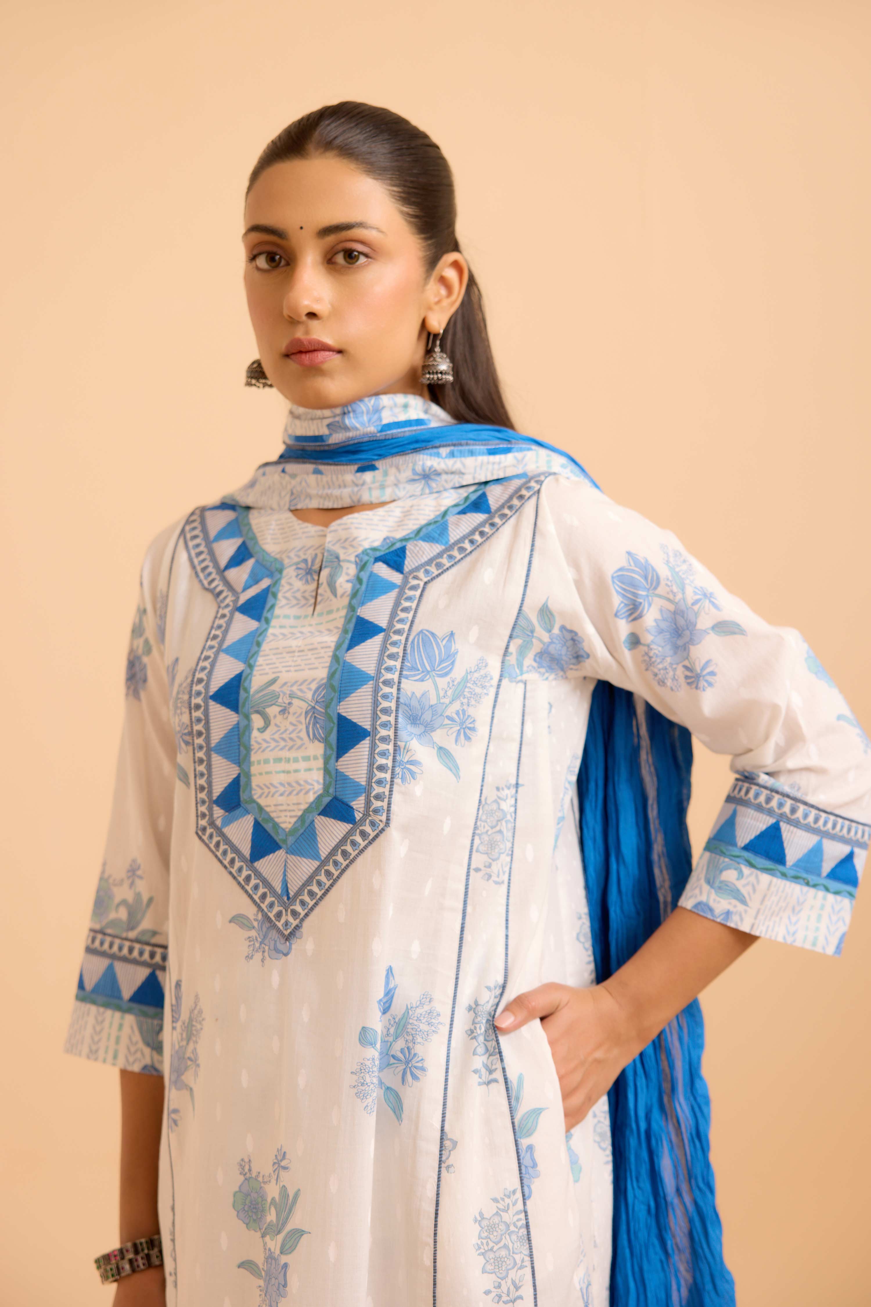 Rozana Dupatta Blue