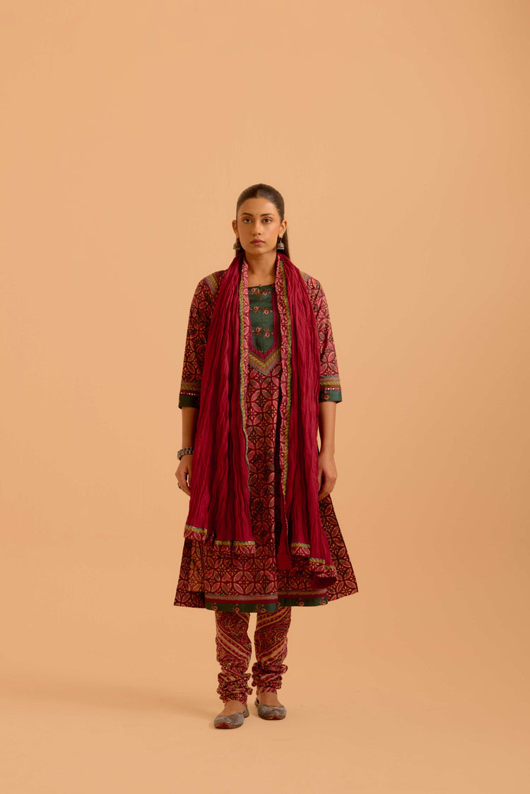 Anu Cotton Printed Kurta Mauve