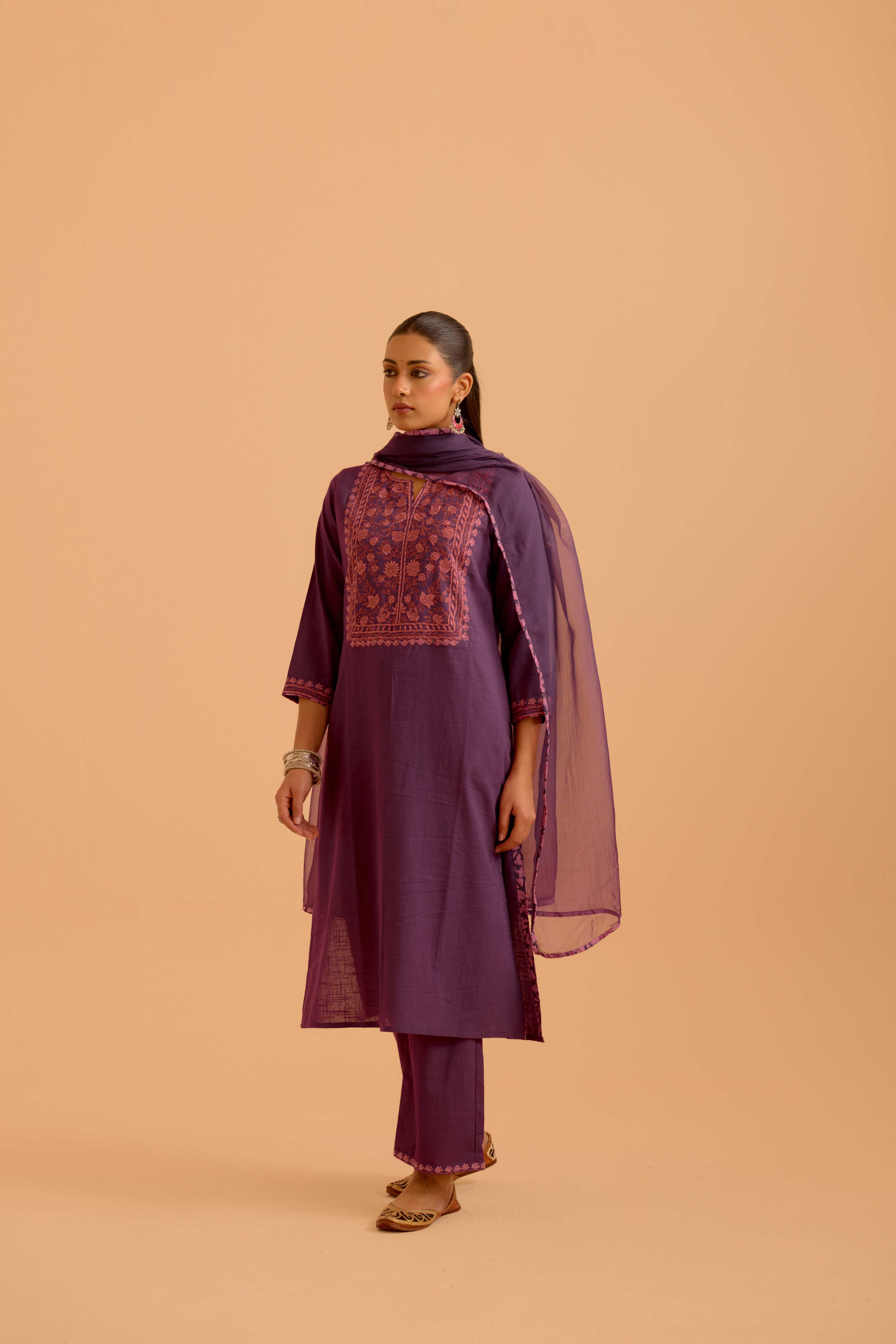 Elena Dupatta Purple