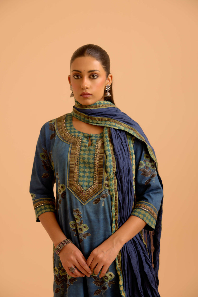 Rozana Dupatta Blue