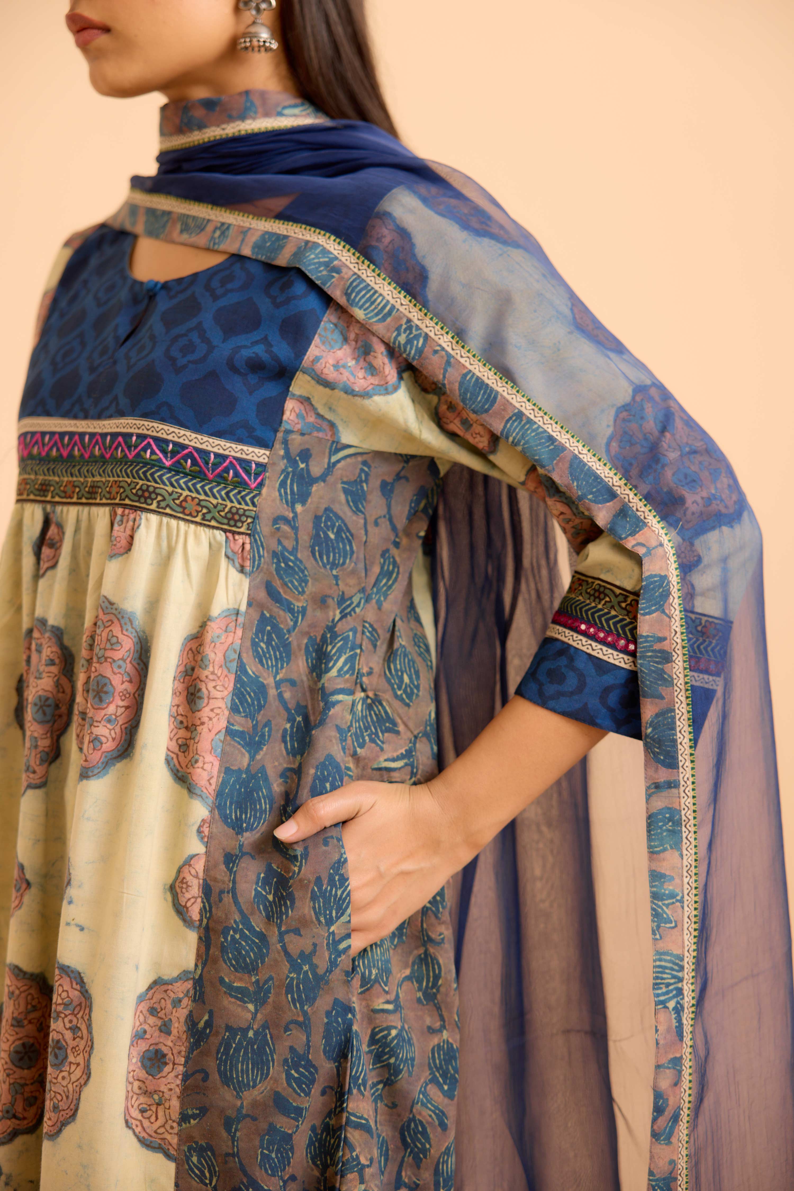 Medh Dupatta Dark Blue
