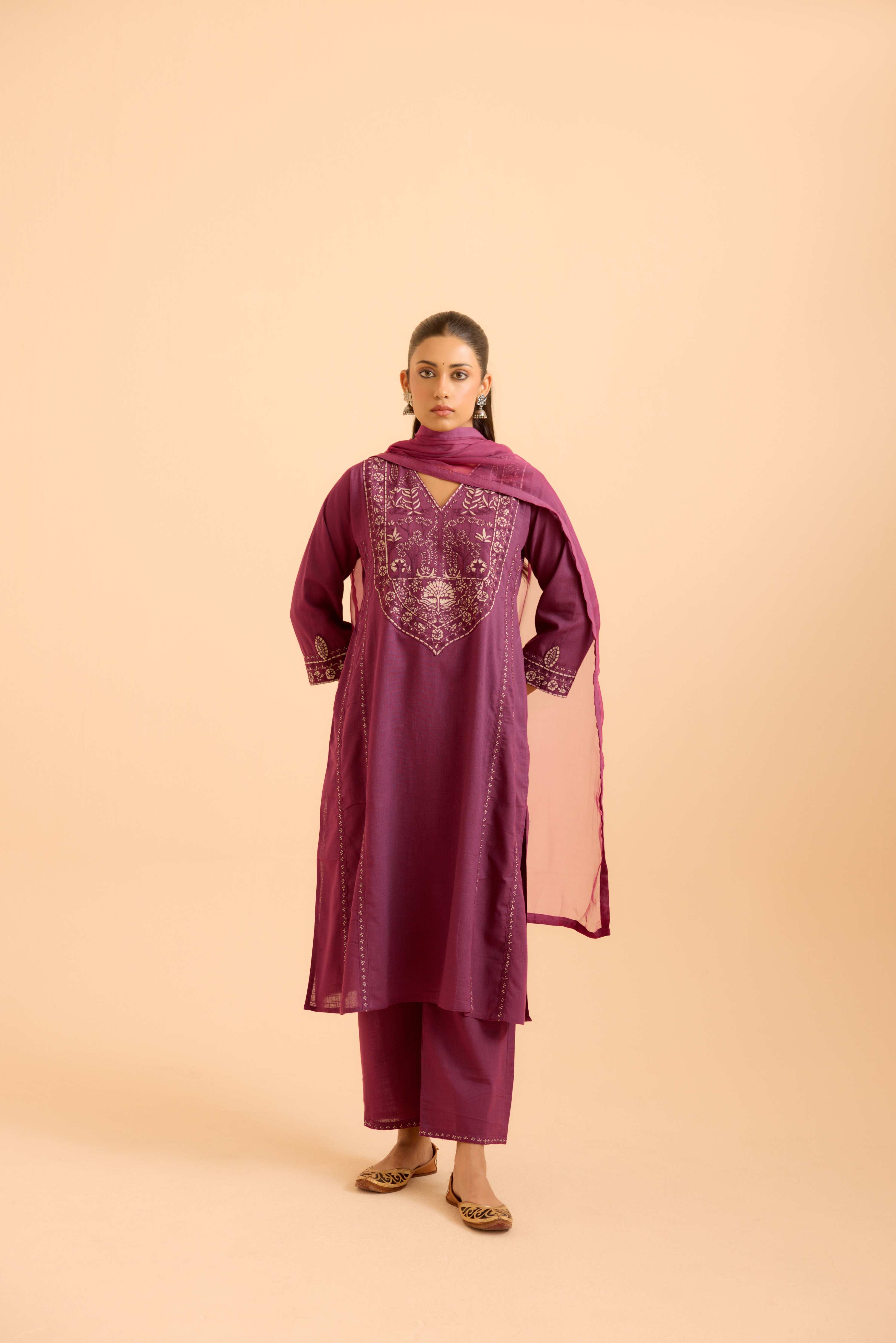 Tulsi Dupatta Purple