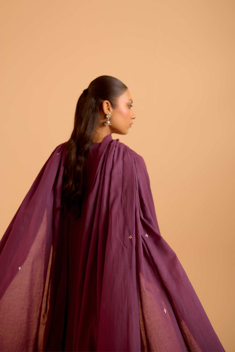 Tulsi Cotton Dupatta Purple
