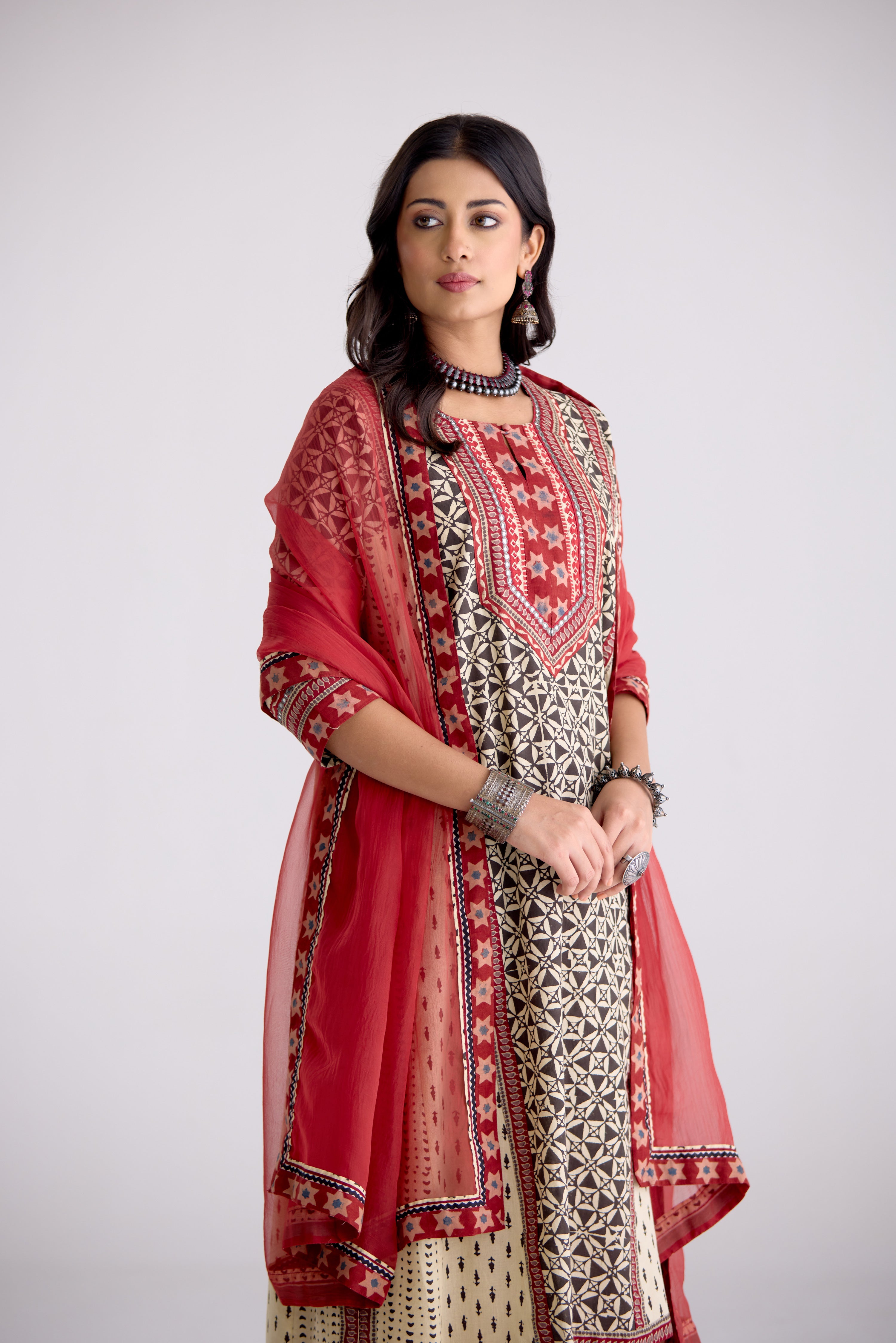 Medh Dupatta Maroon (10104267014443)