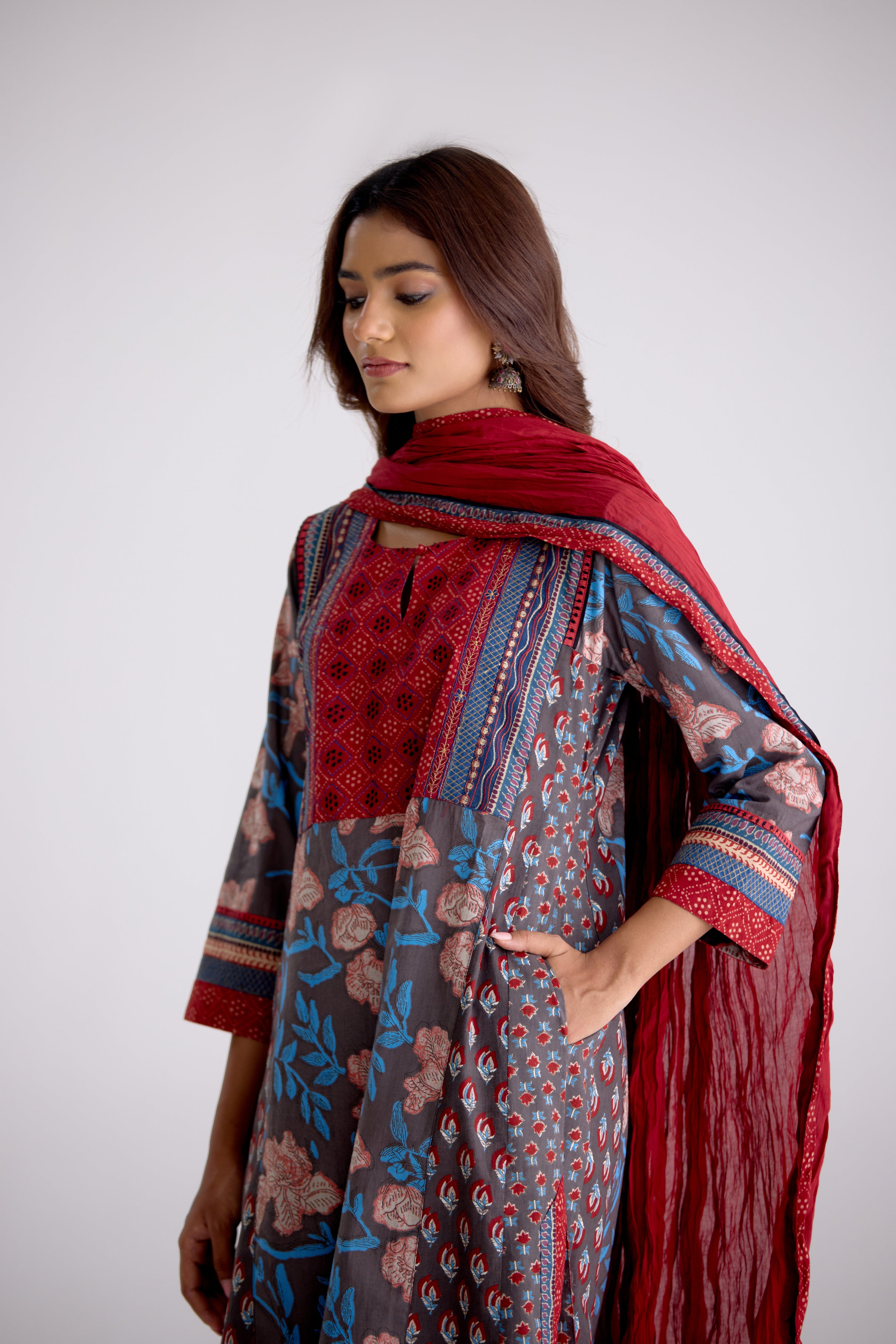Rozana Dupatta Maroon (10104483184939)