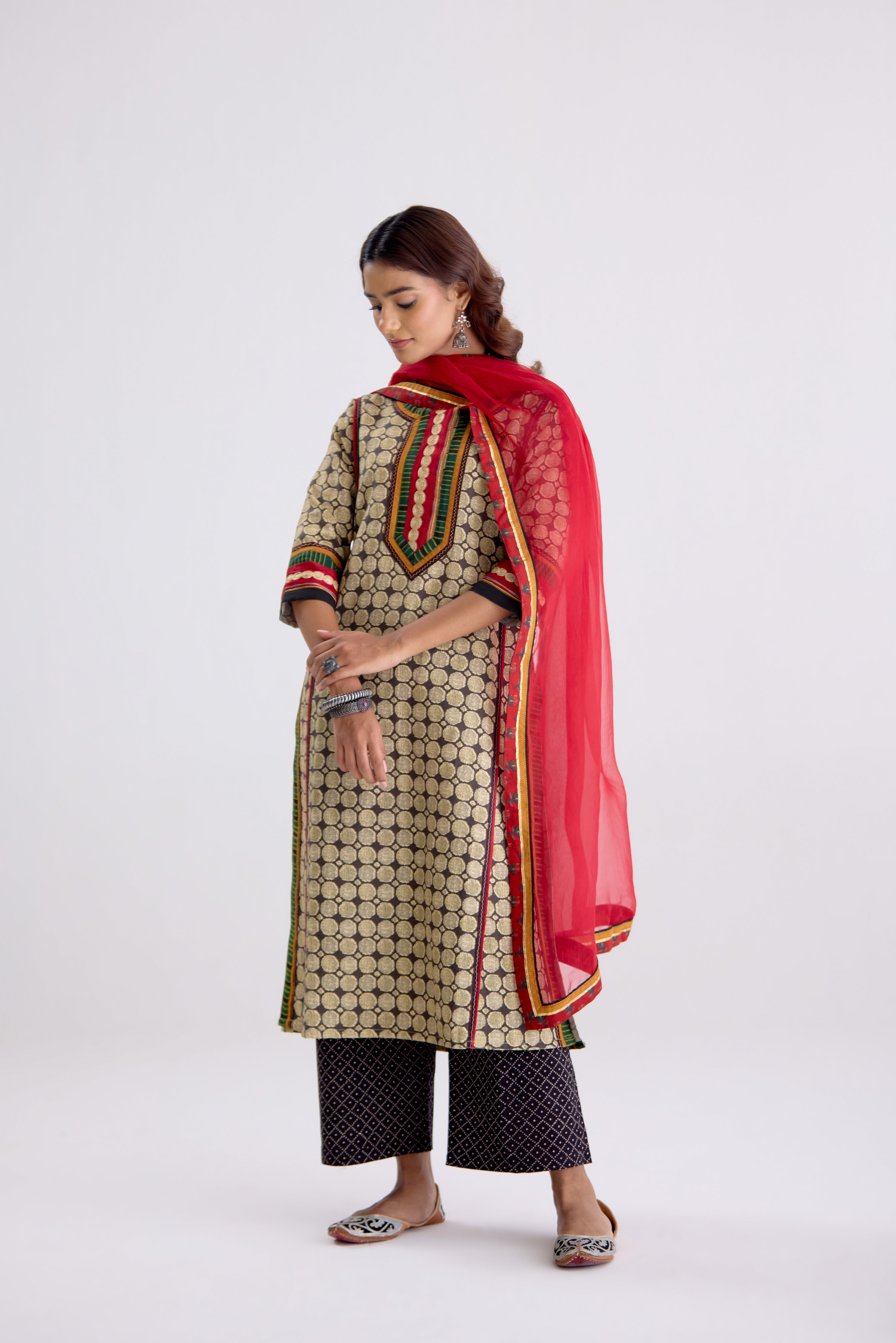 Medh Dupatta Red (10104278974763)