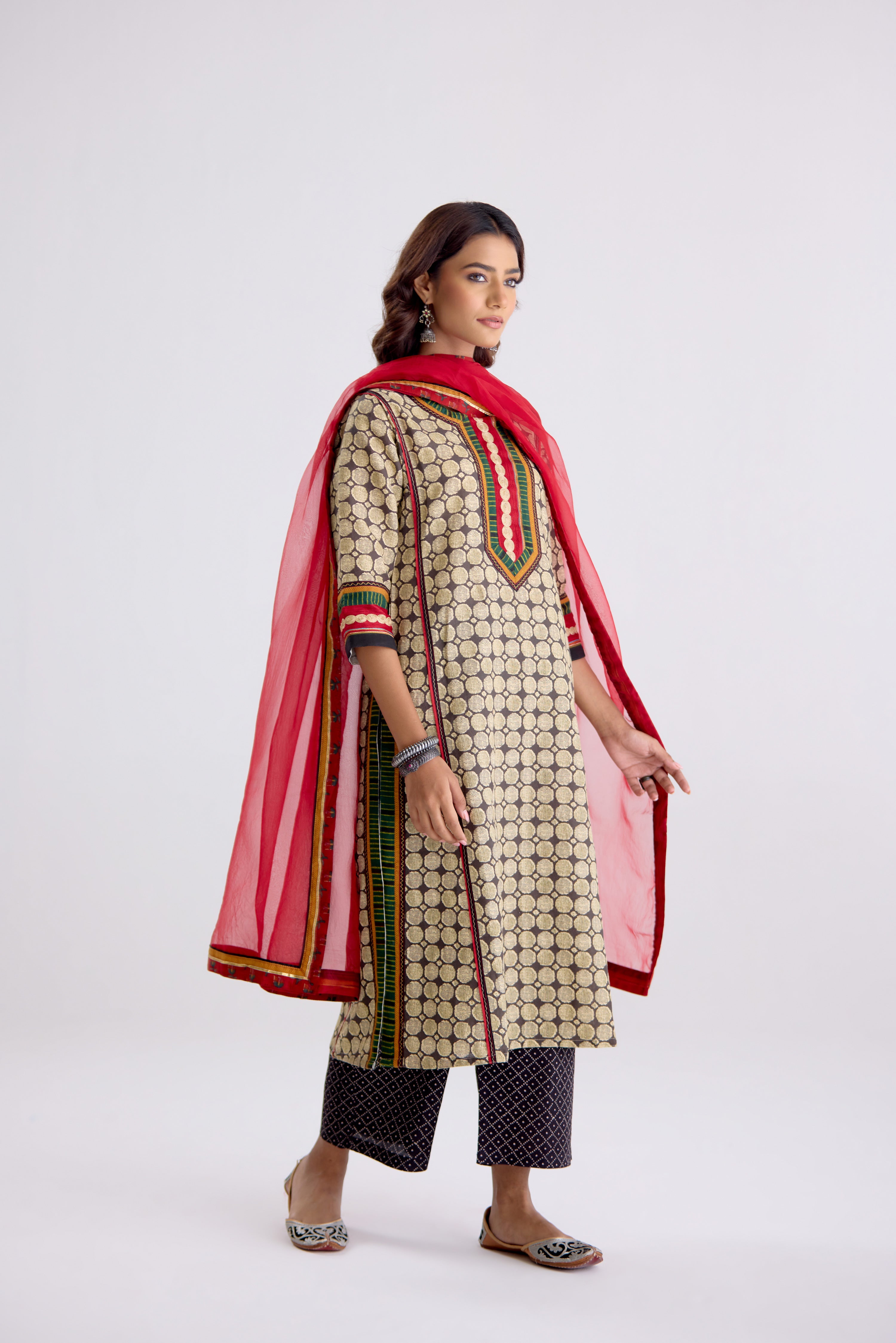 Medh Dupatta Red (10104278974763)