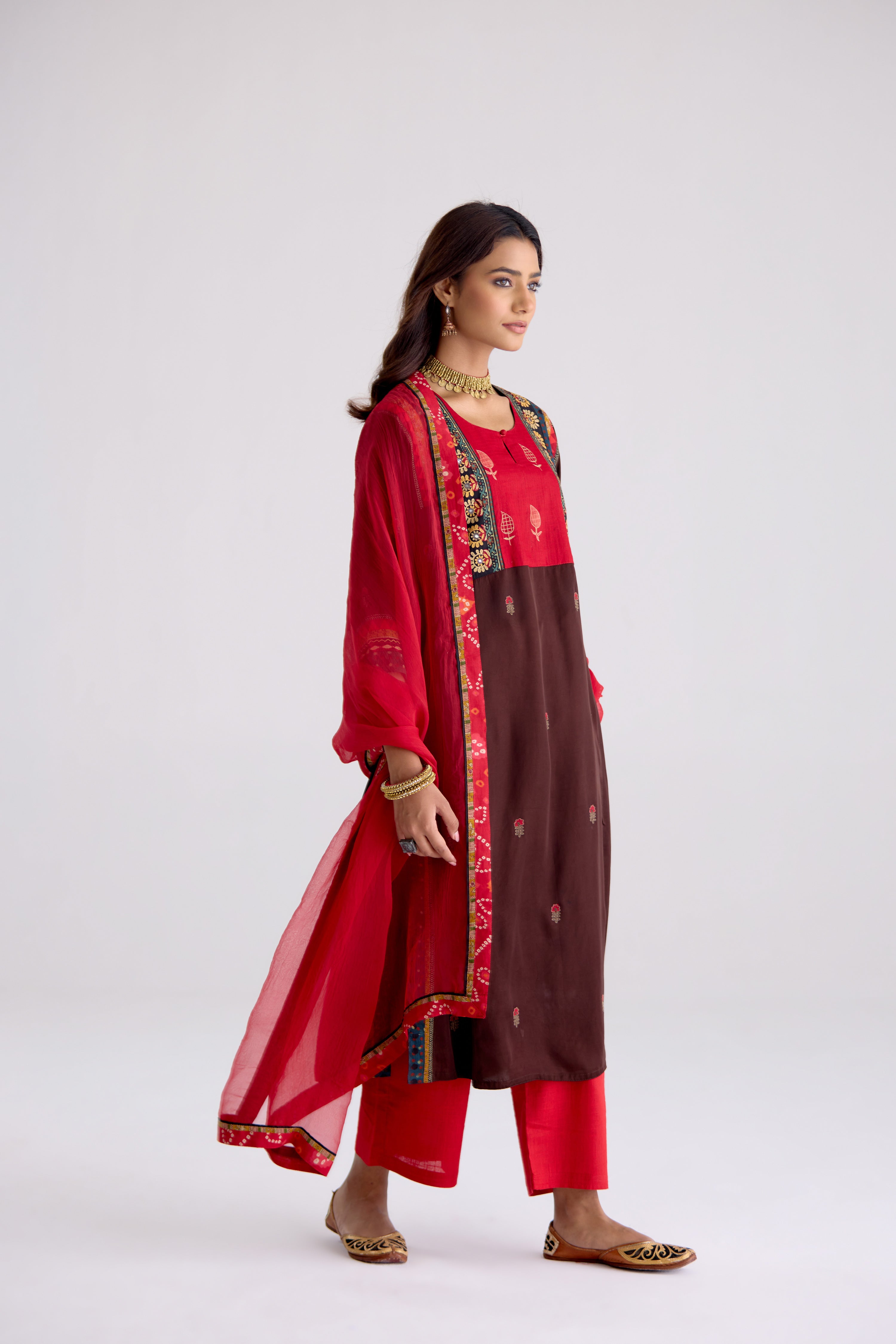 Medh Dupatta Red (10104256266539)