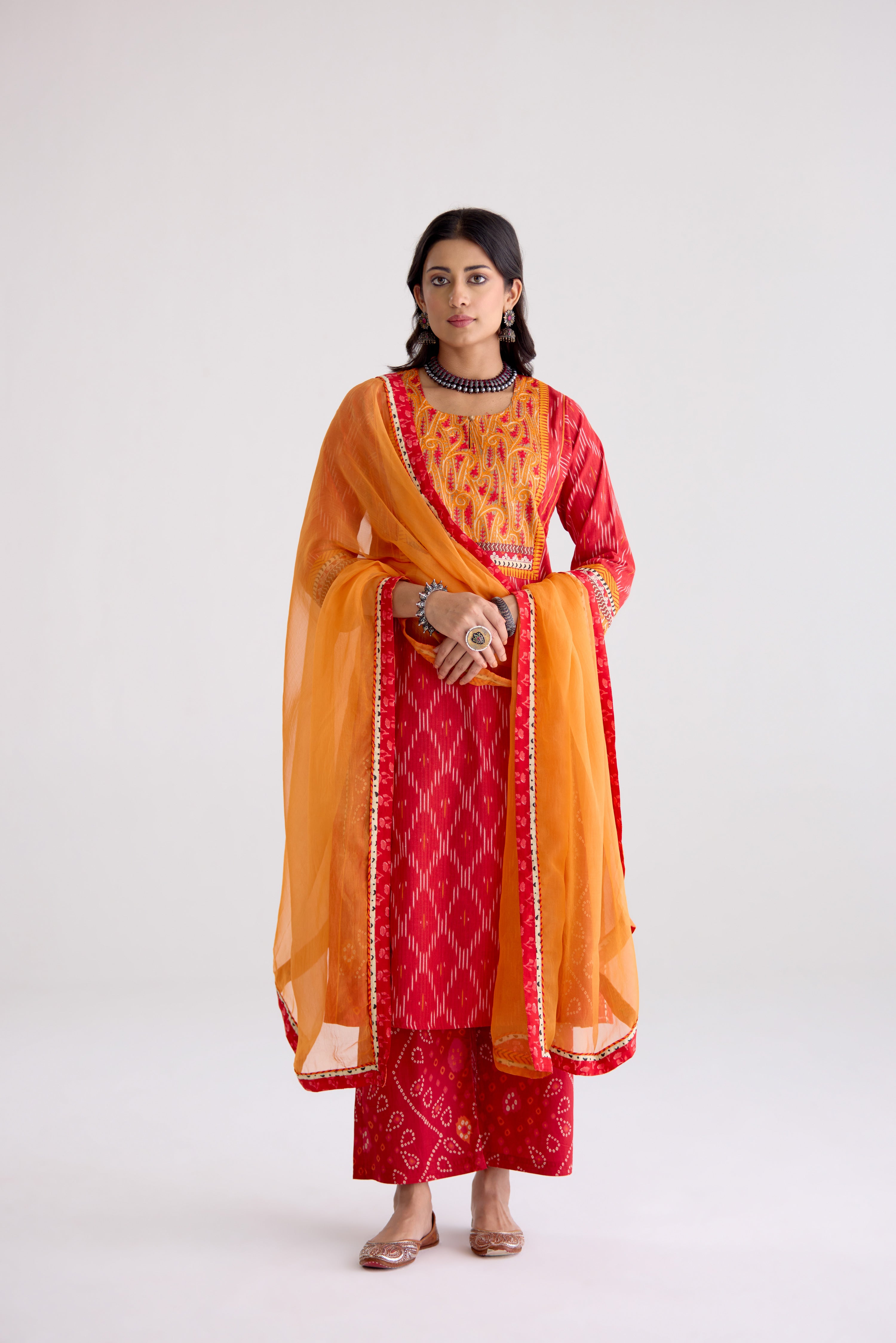 Medh Dupatta Orange (10105512460587)