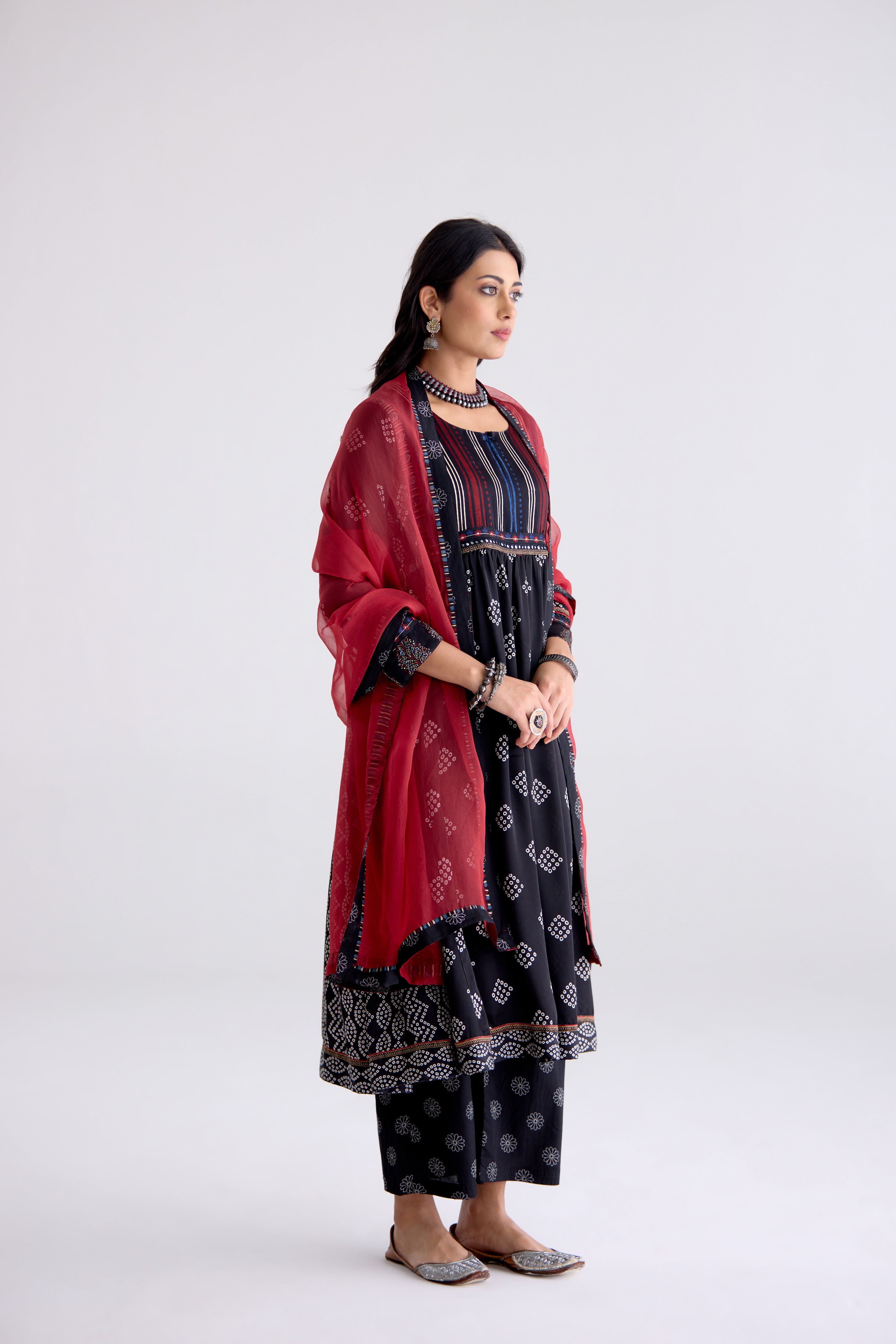 Medh Dupatta Maroon (10105497878827)