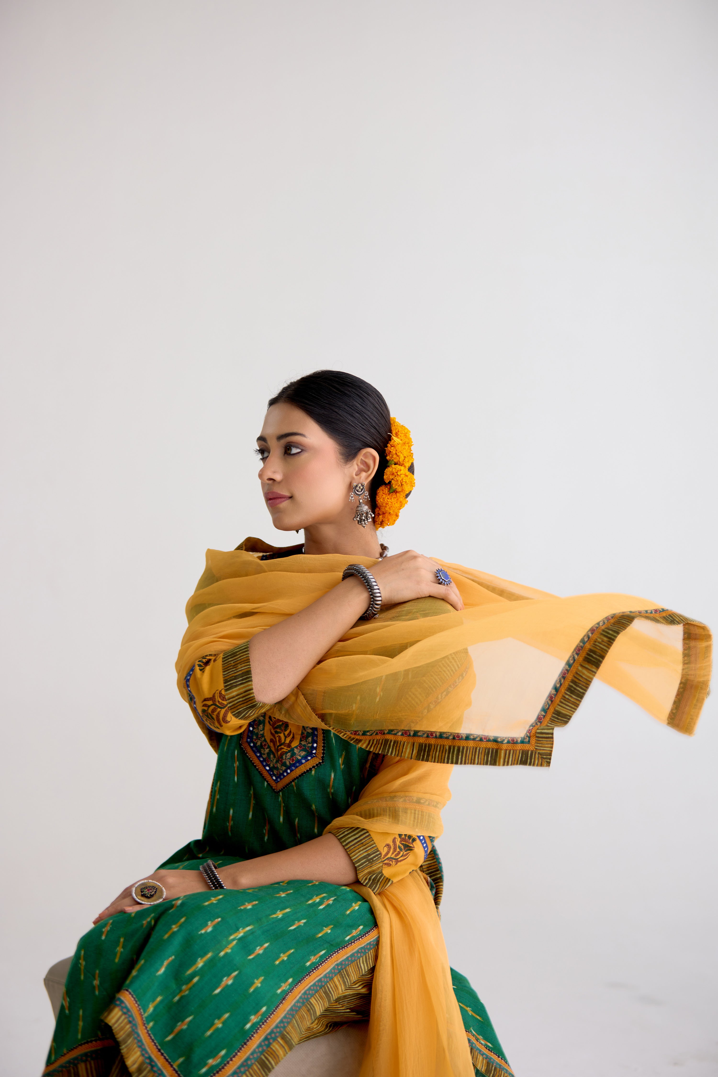 Medh Dupatta Light Mustard (10104455987499)