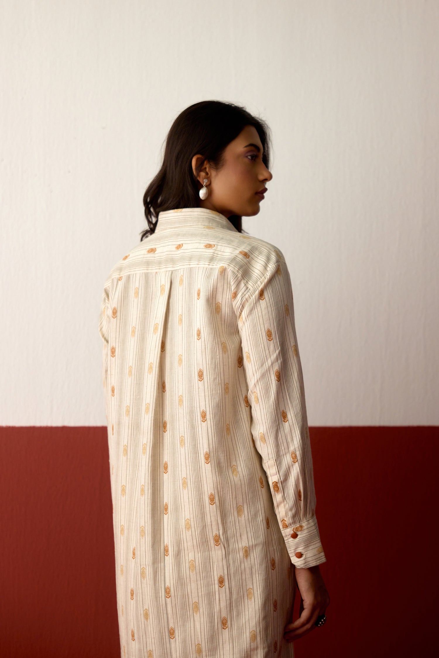 Ava Long Shirt Cream (10083651485995)