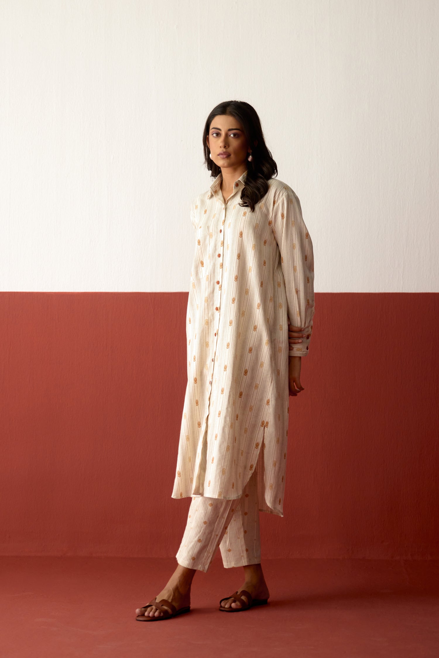 Ava Long Shirt Cream (10083651485995)