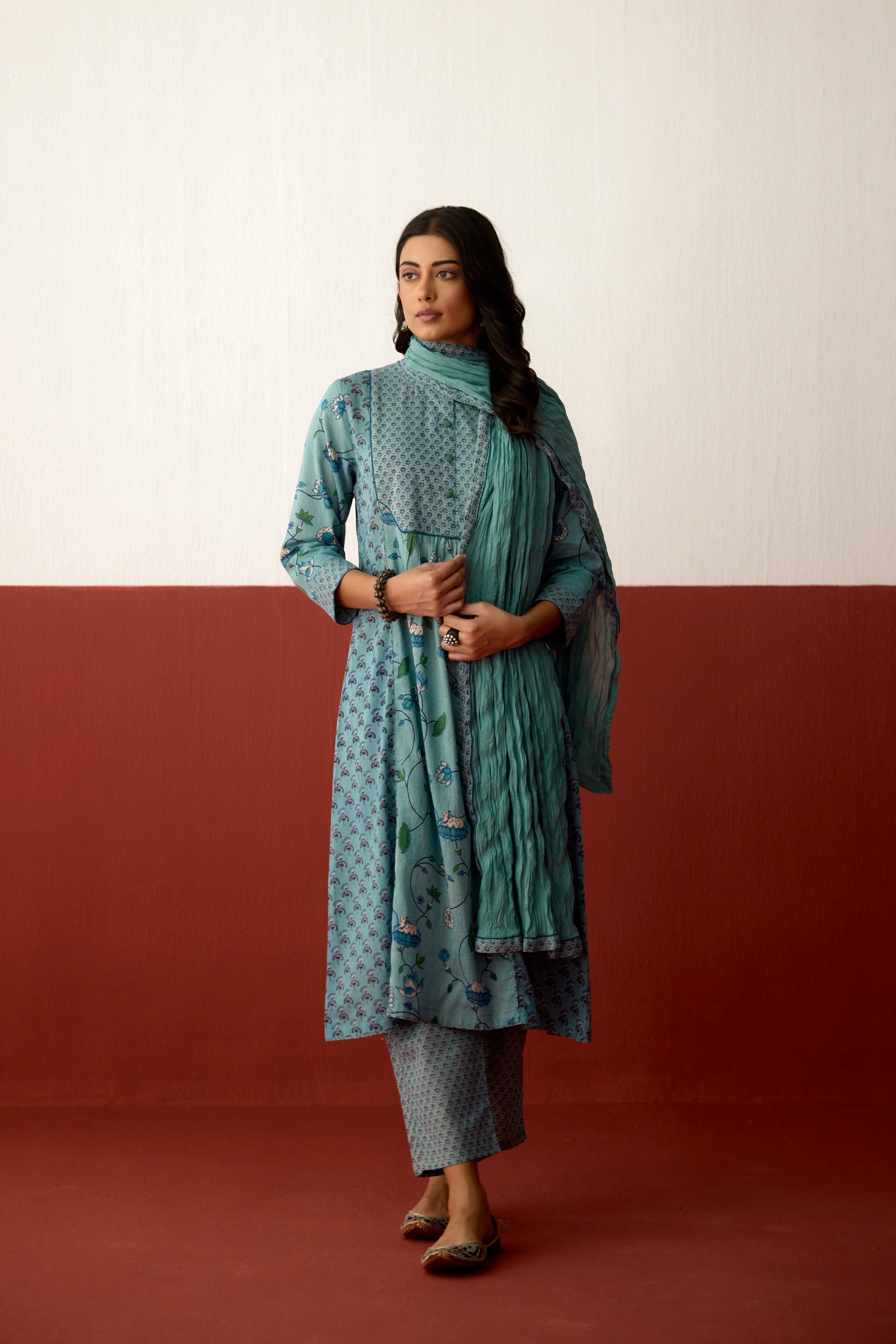 Katia Dupatta Light Blue (10083681239339)