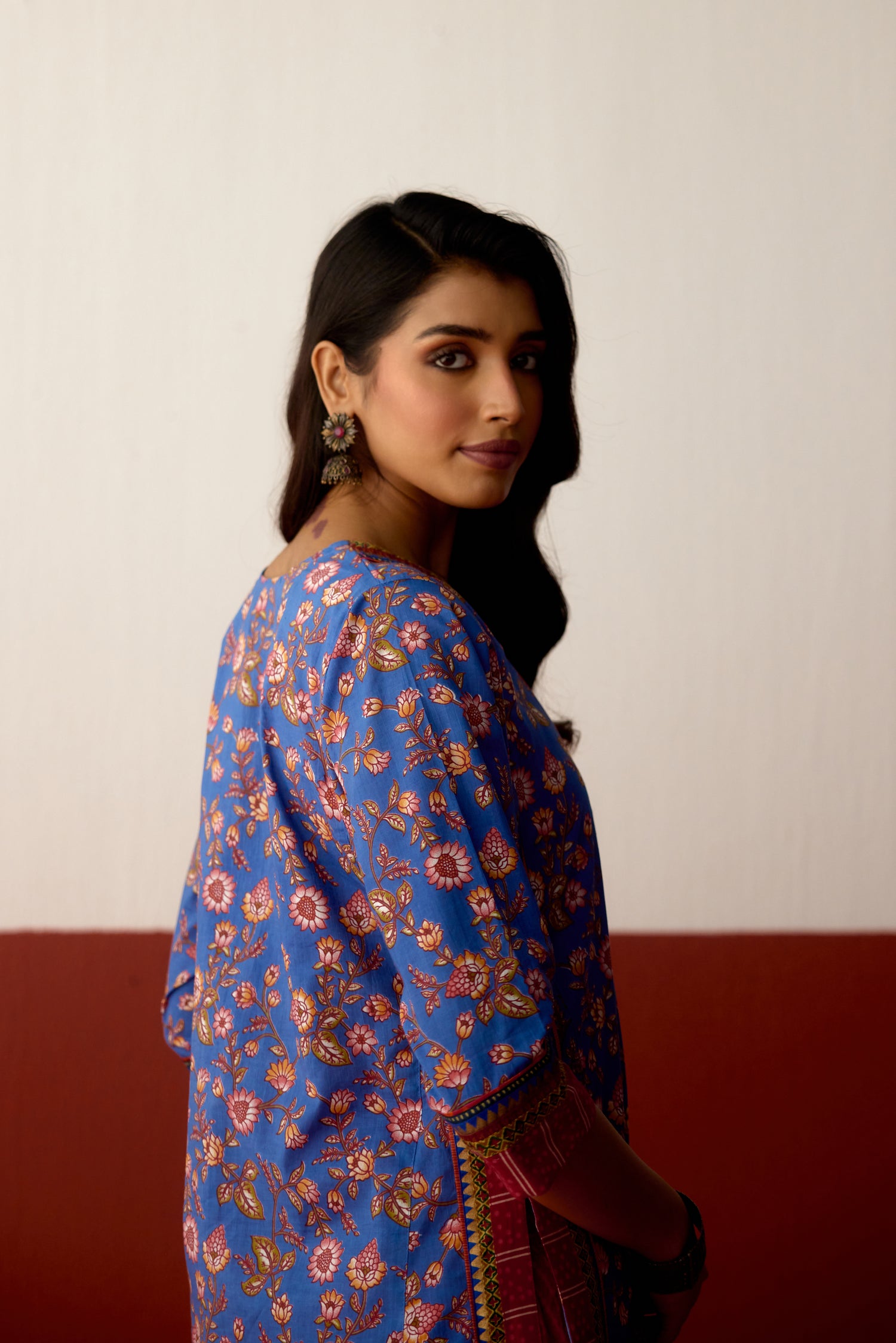 Anu Cotton Printed Kurta Blue (10082871968043)