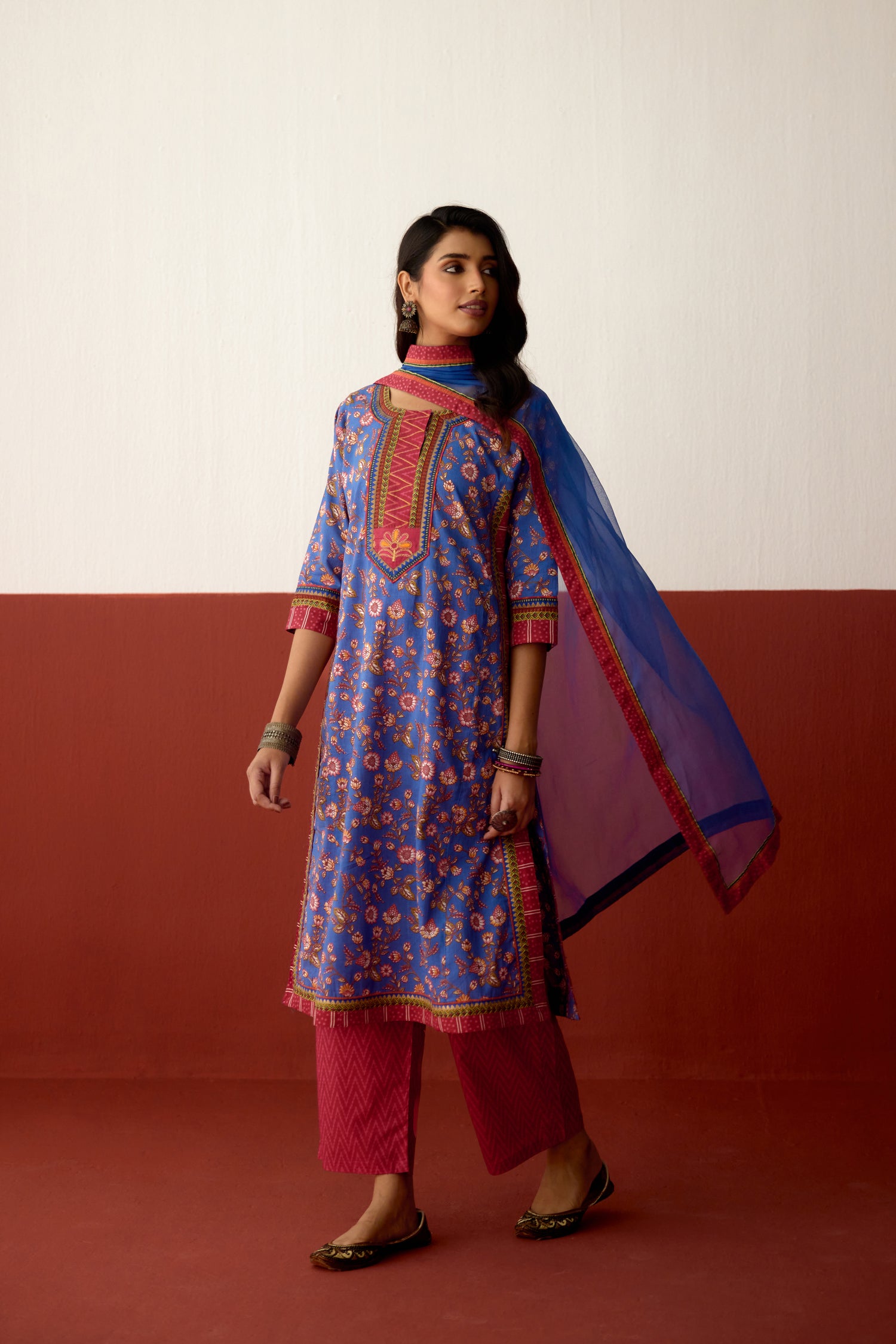 Medh Dupatta Blue (10082876162347)
