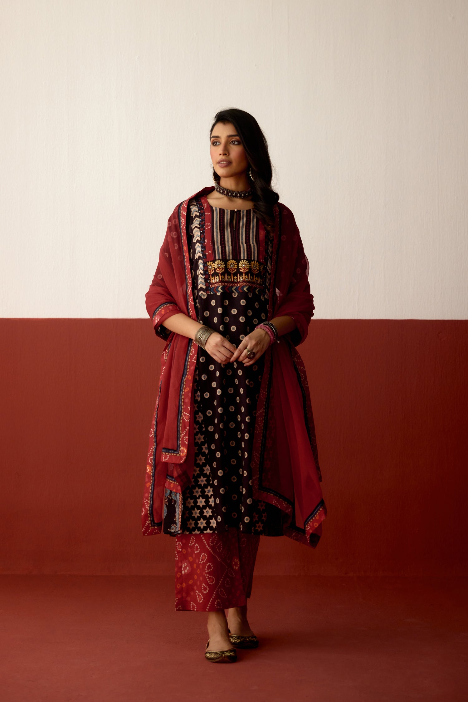Medh Dupatta Red (10081108197675)
