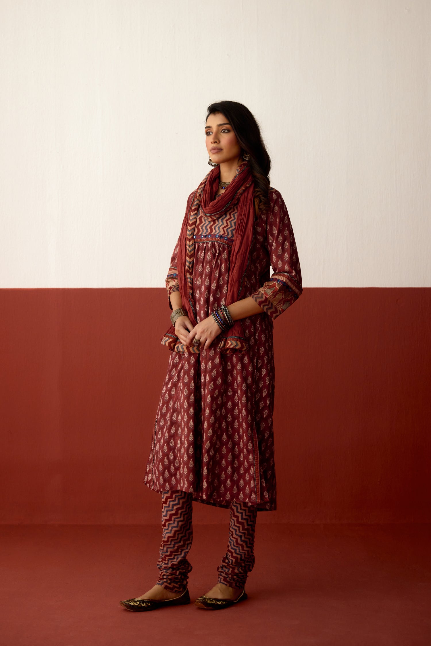 Rozana Bottom Maroon Blue (10083215704363)