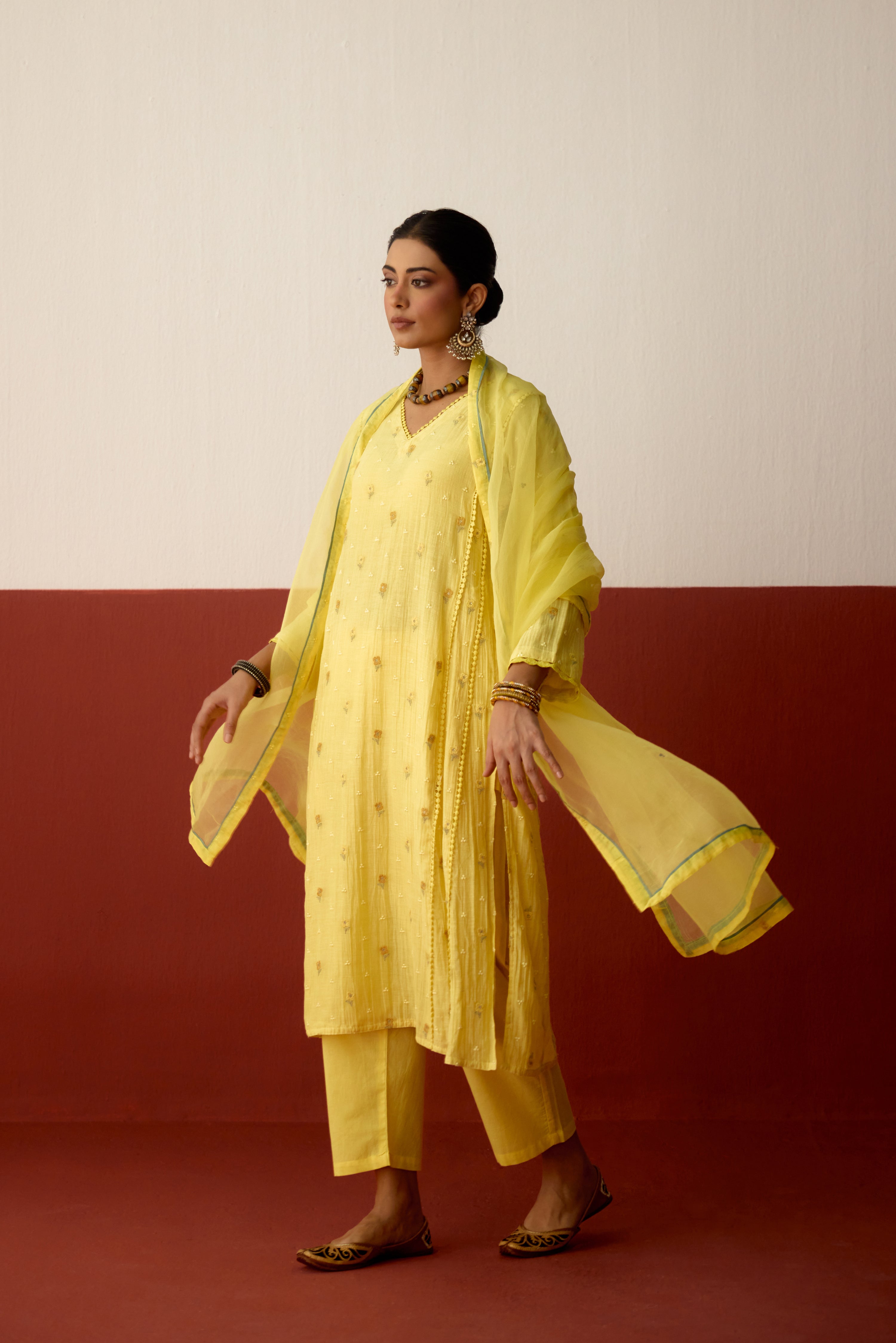 Tulsi Dupatta Light Yellow (10083638739243)