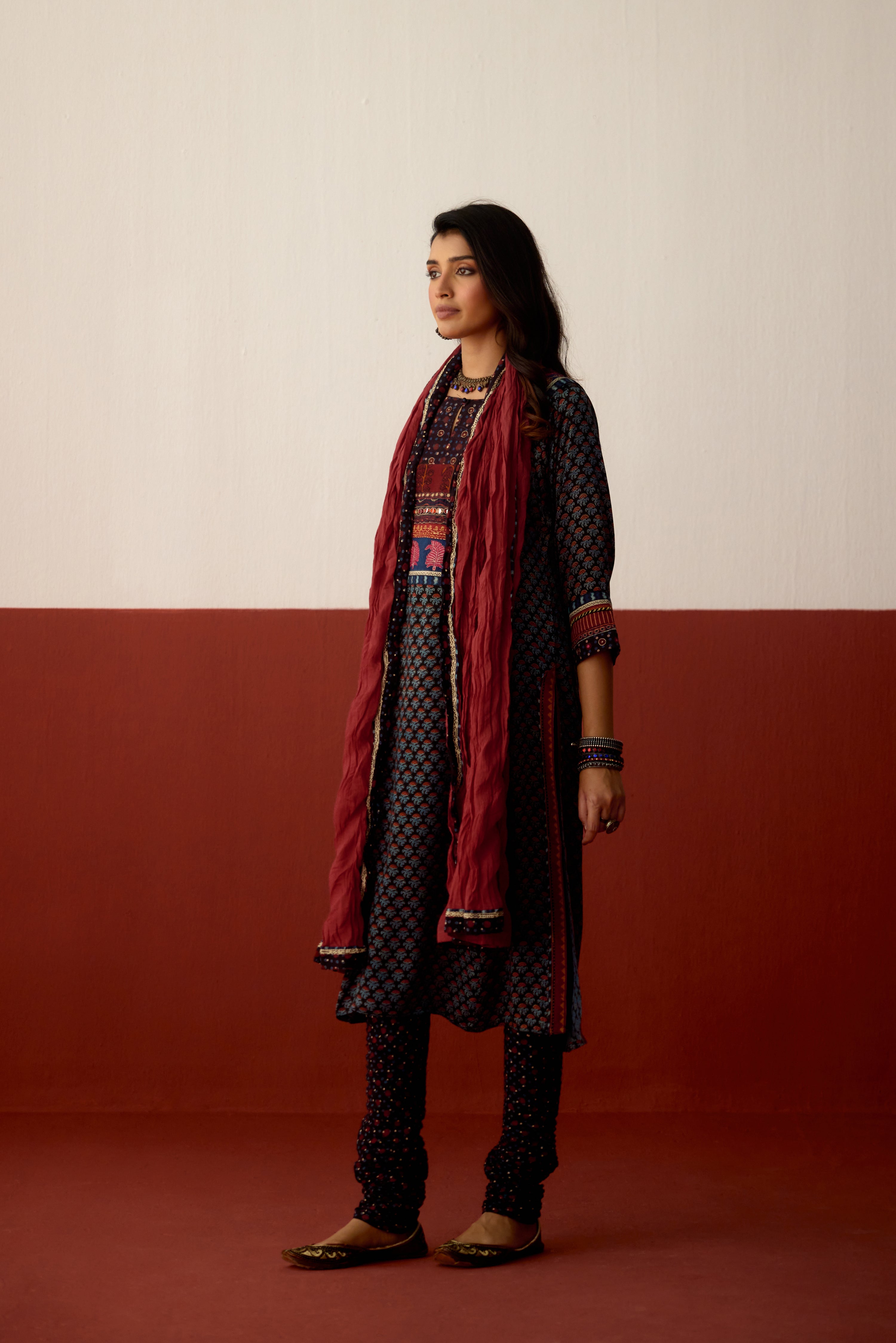 Rozana Dupatta Maroon (10083249619243)