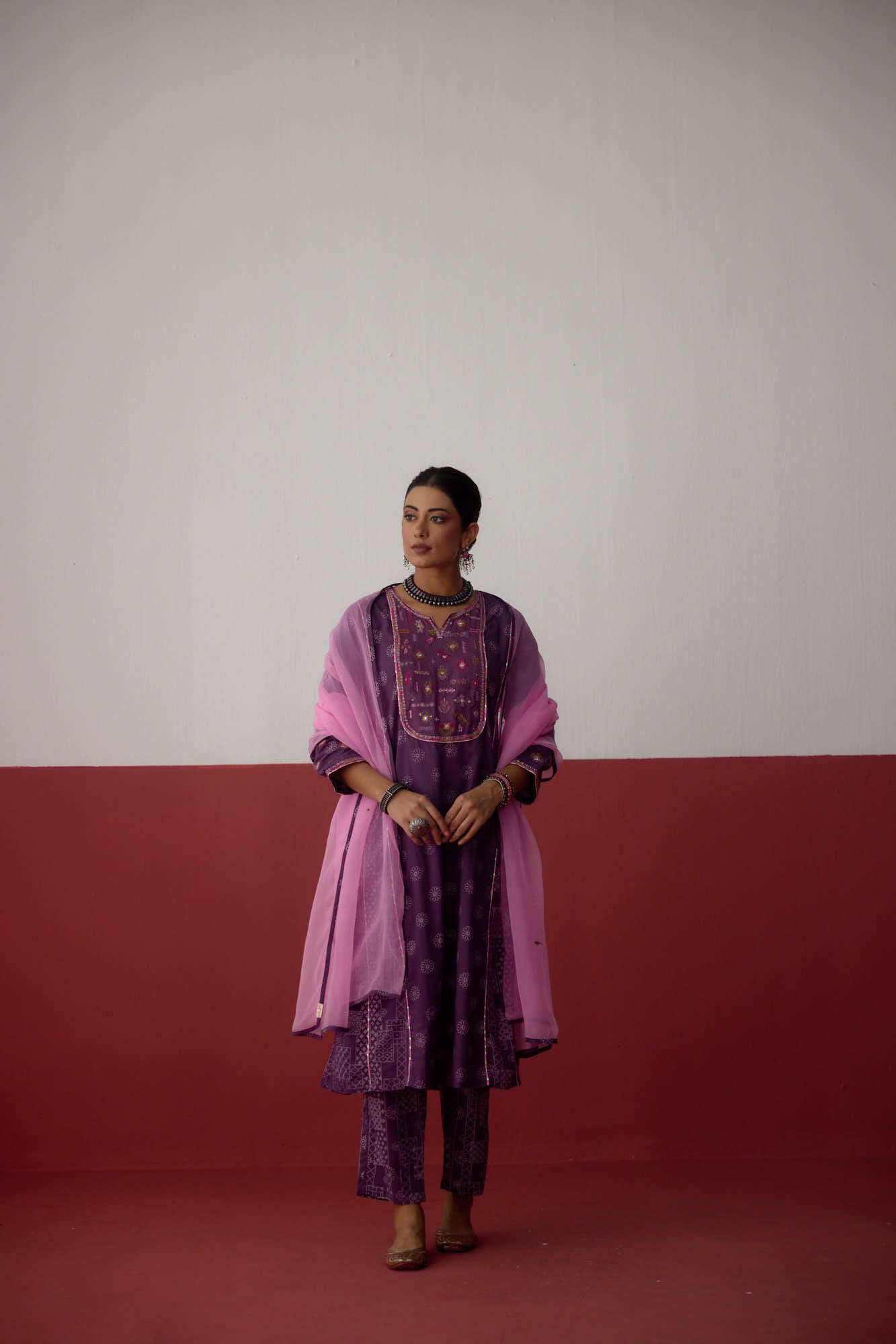 Tulsi Dupatta Light Pink (10083685368107)