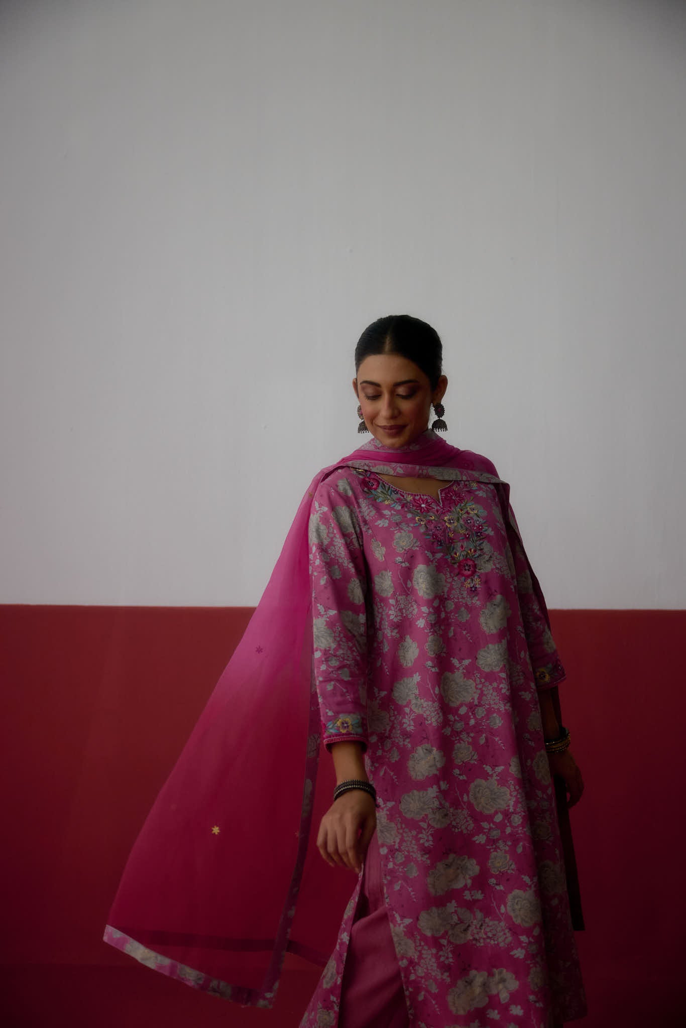 Elena Dupatta Light Dark Pink (10083439477035)