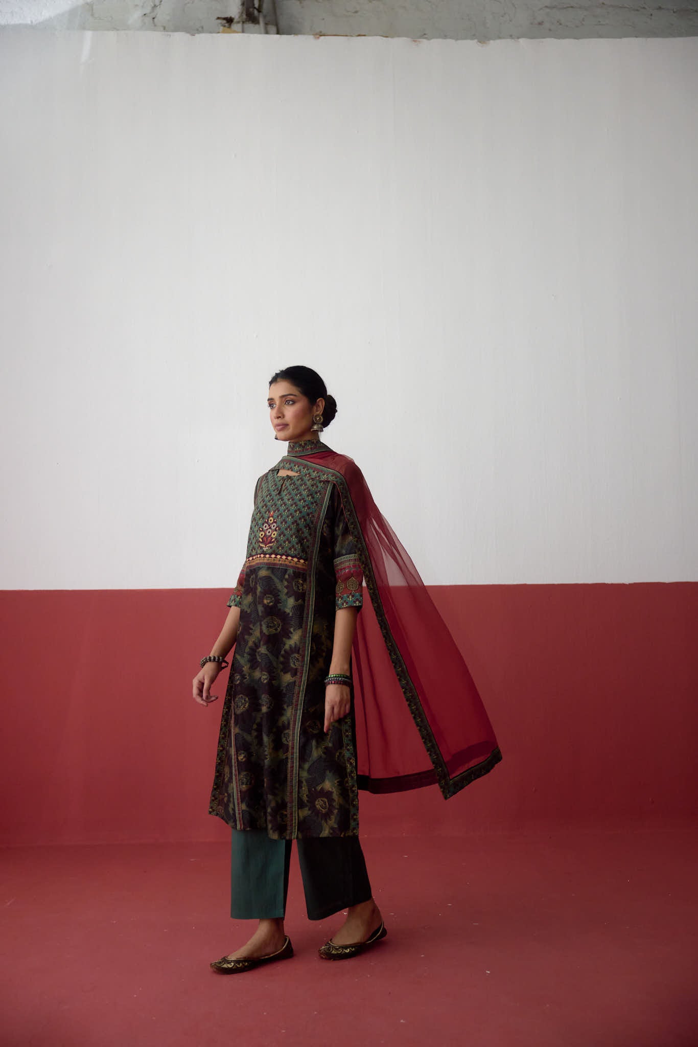 Medh Dupatta Maroon (10083755819307)