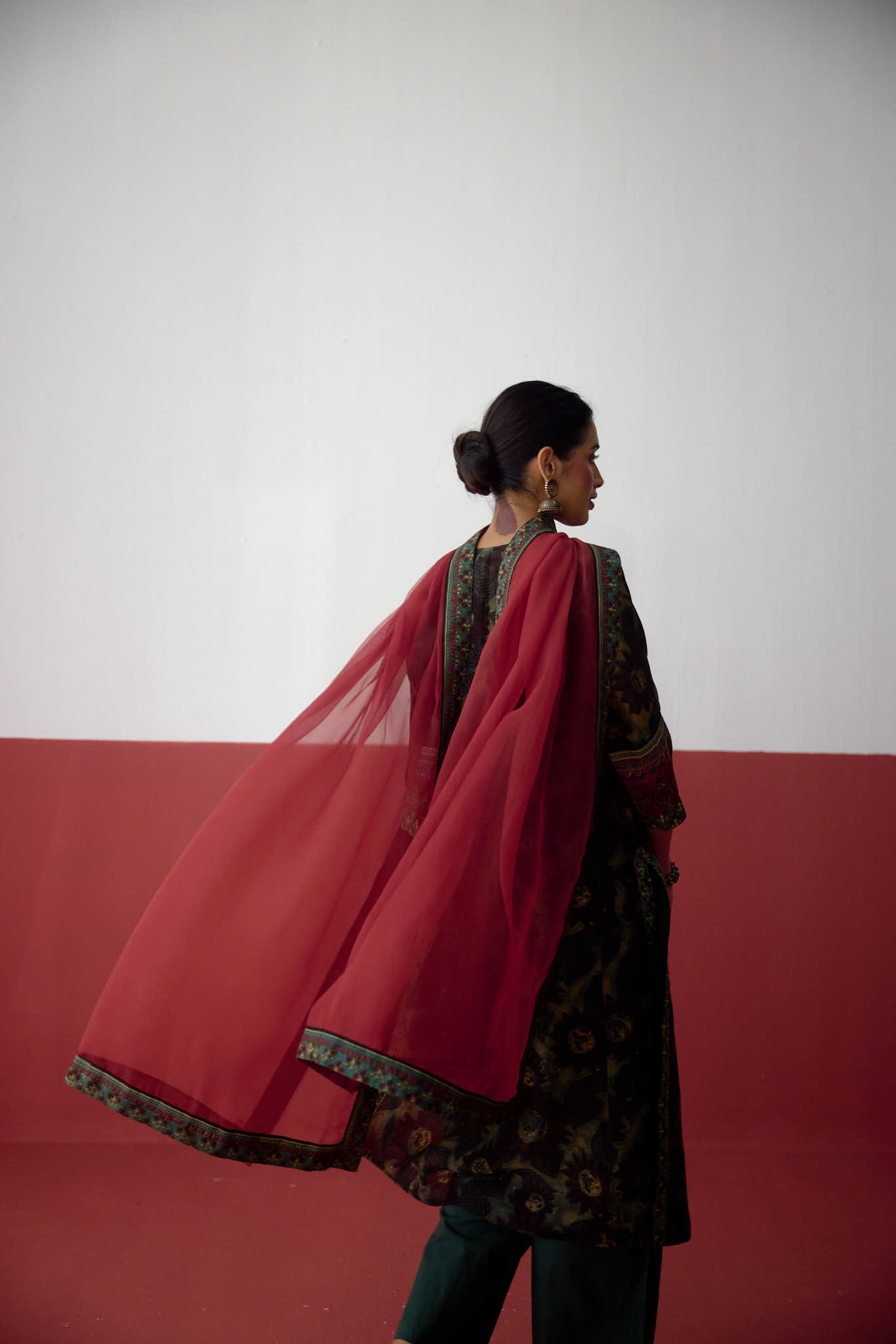 Medh Dupatta Maroon (10083755819307)