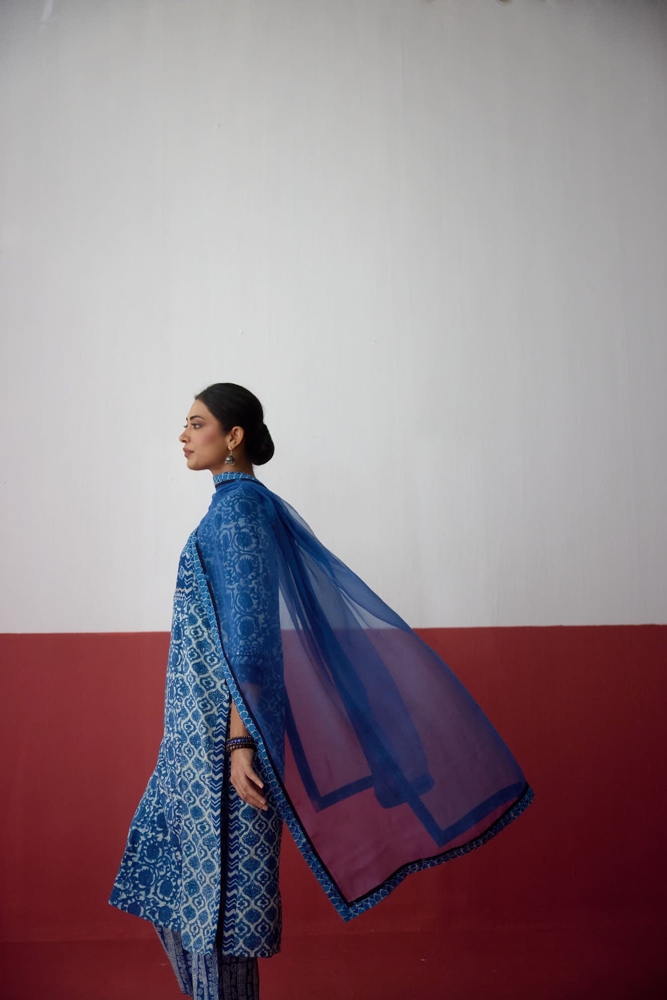 Medh Dupatta Blue (10082866364715)