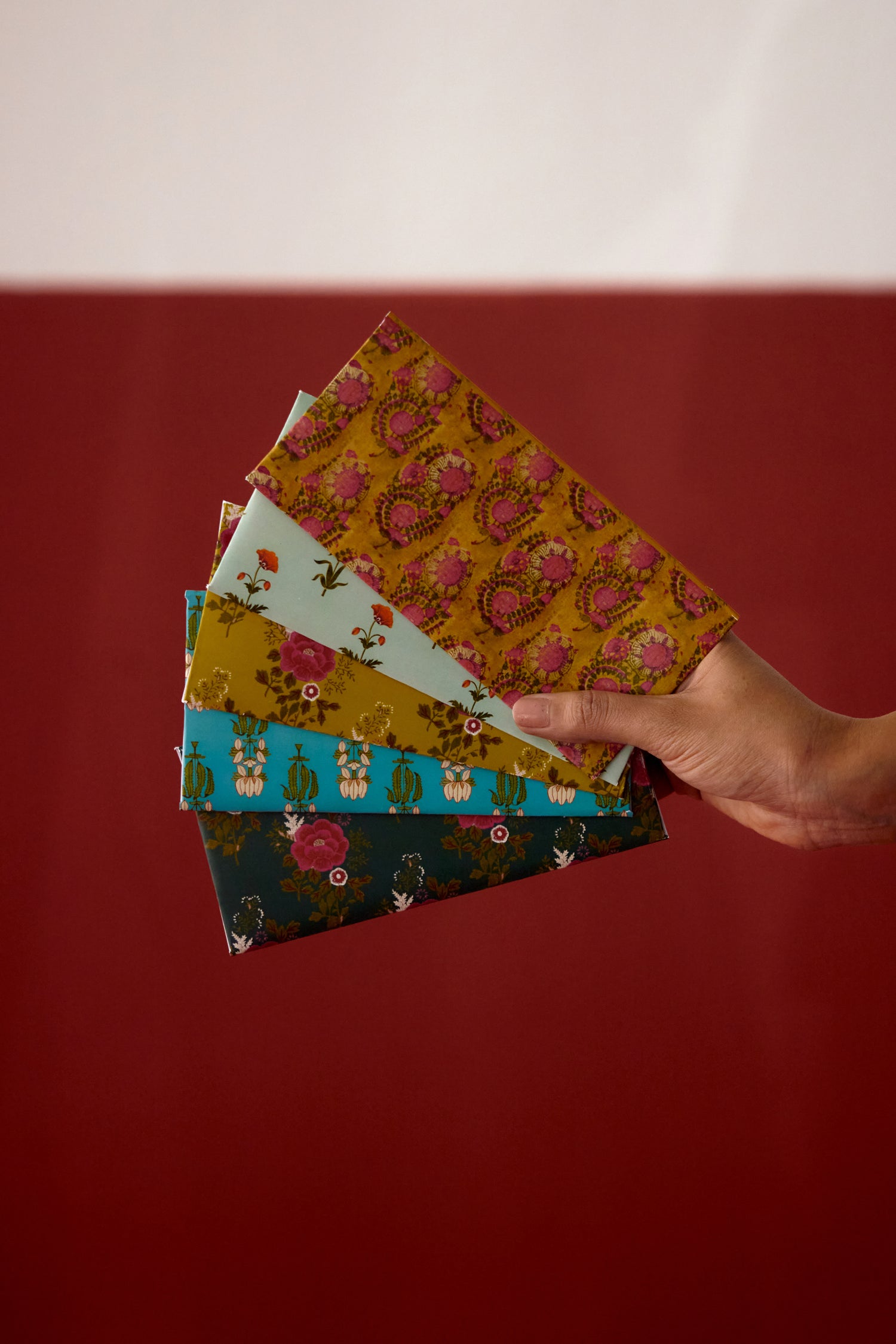 Rose Envelopes Mehndi Green (Set of 5) (10083451797803)