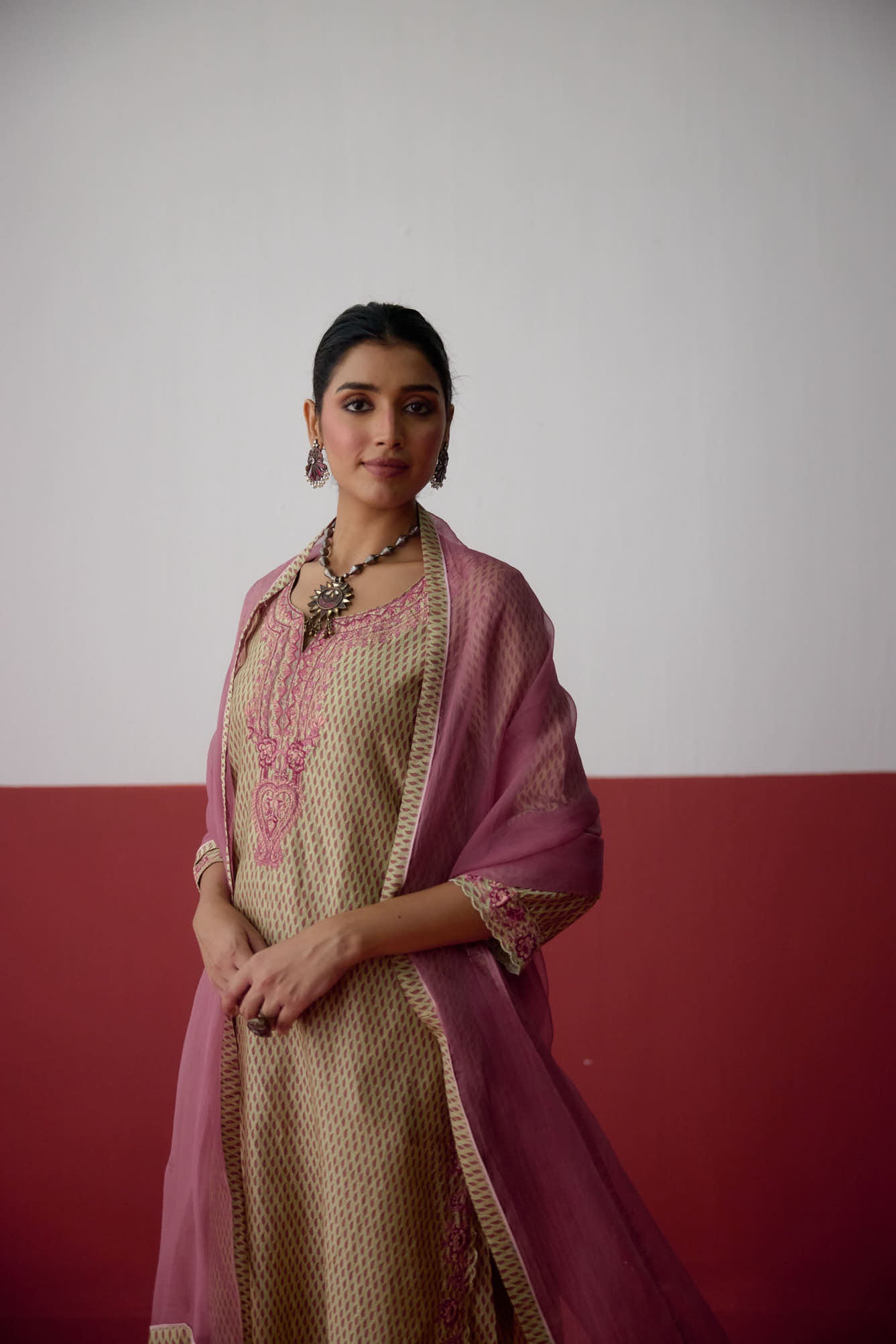 Idaya Dupatta Dark Peach (10083431776555)