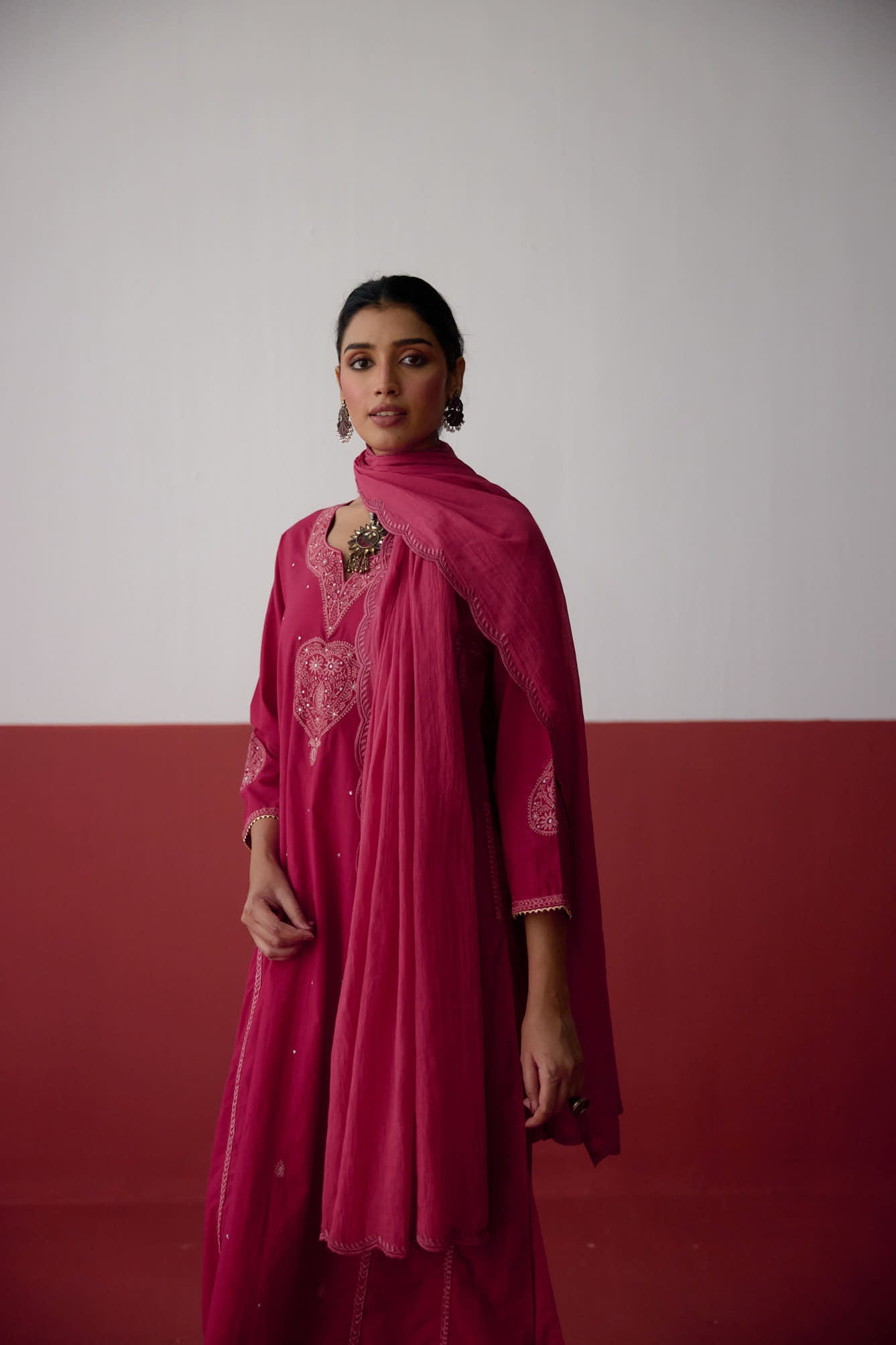 Tulsi Cotton Dupatta Pink (10083416998187)