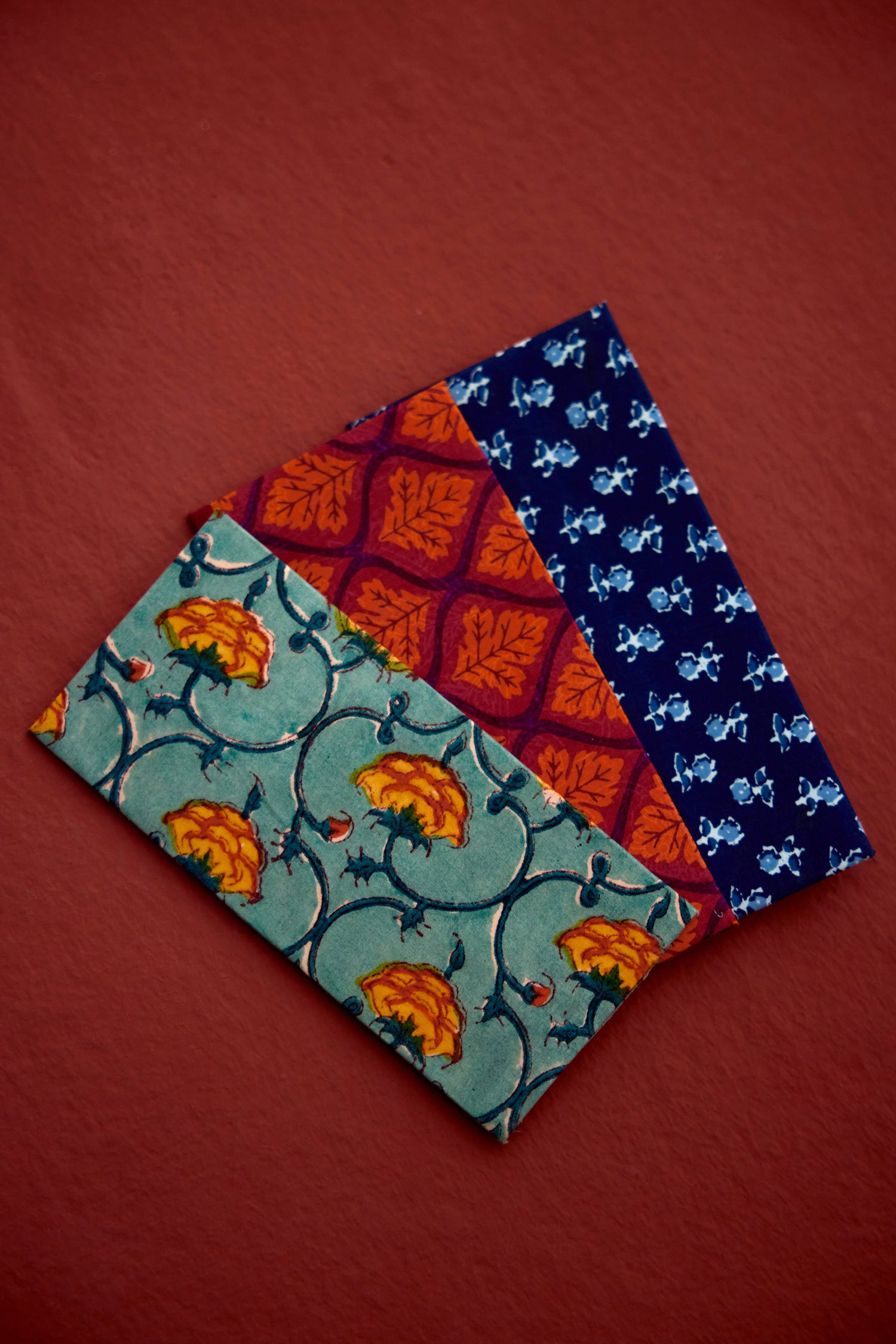 Fabric Printed Envelopes Mixed (Set of 3) (10083447144747)