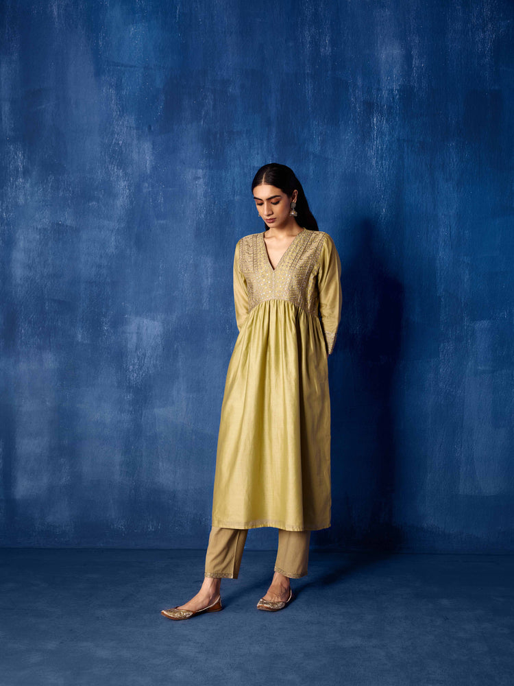 Soha Kurta Pista Green (8912730652971)
