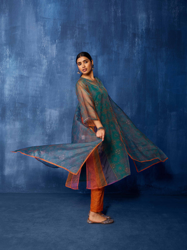 Tulsi Phiran Kurta Sea Green (Set of 2) (8919055827243)
