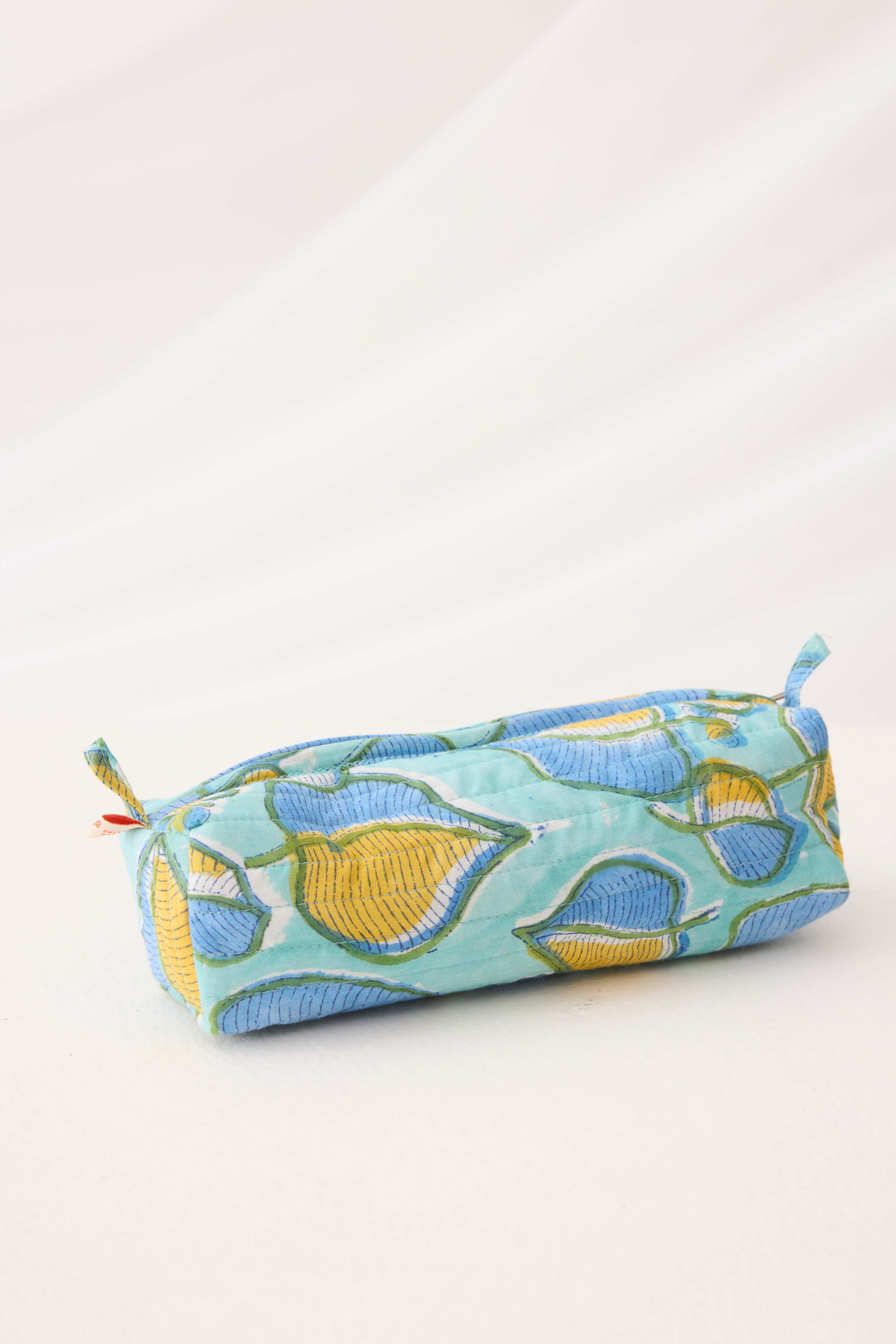 Pencil Pouch Light Blue Yellow (9967453929771)