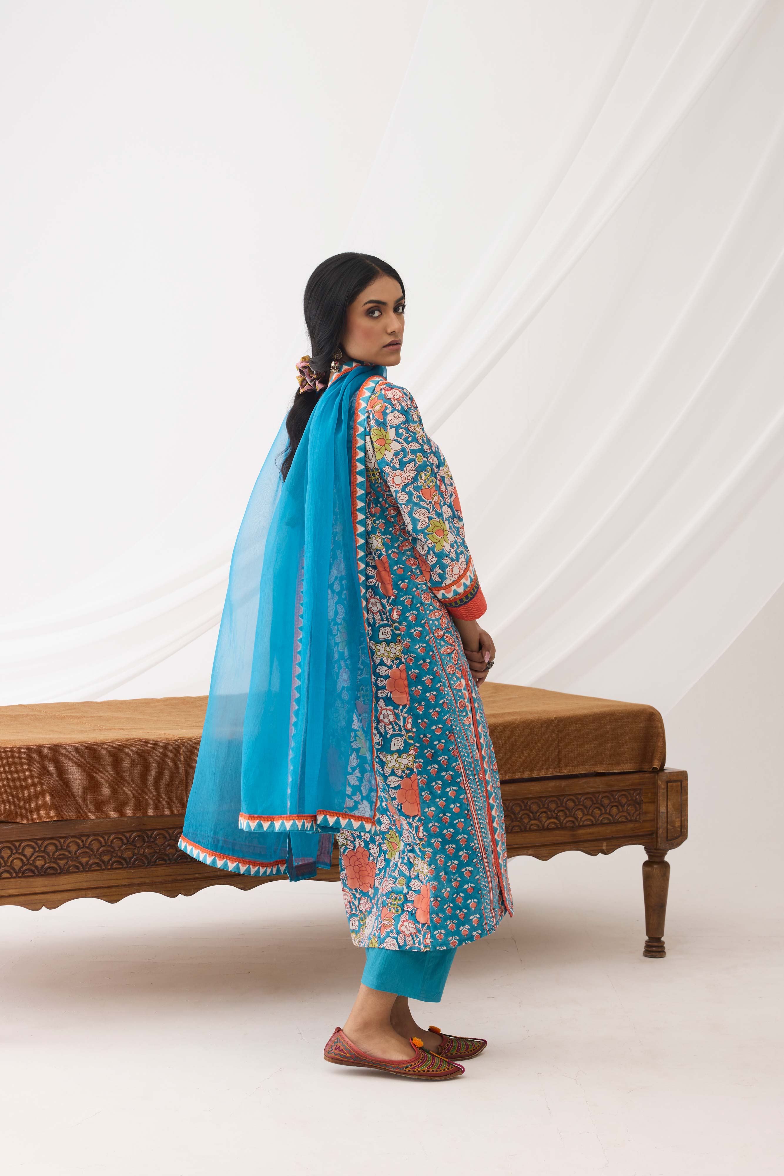 Medh Dupatta Dark Skyblue (9966591836459)