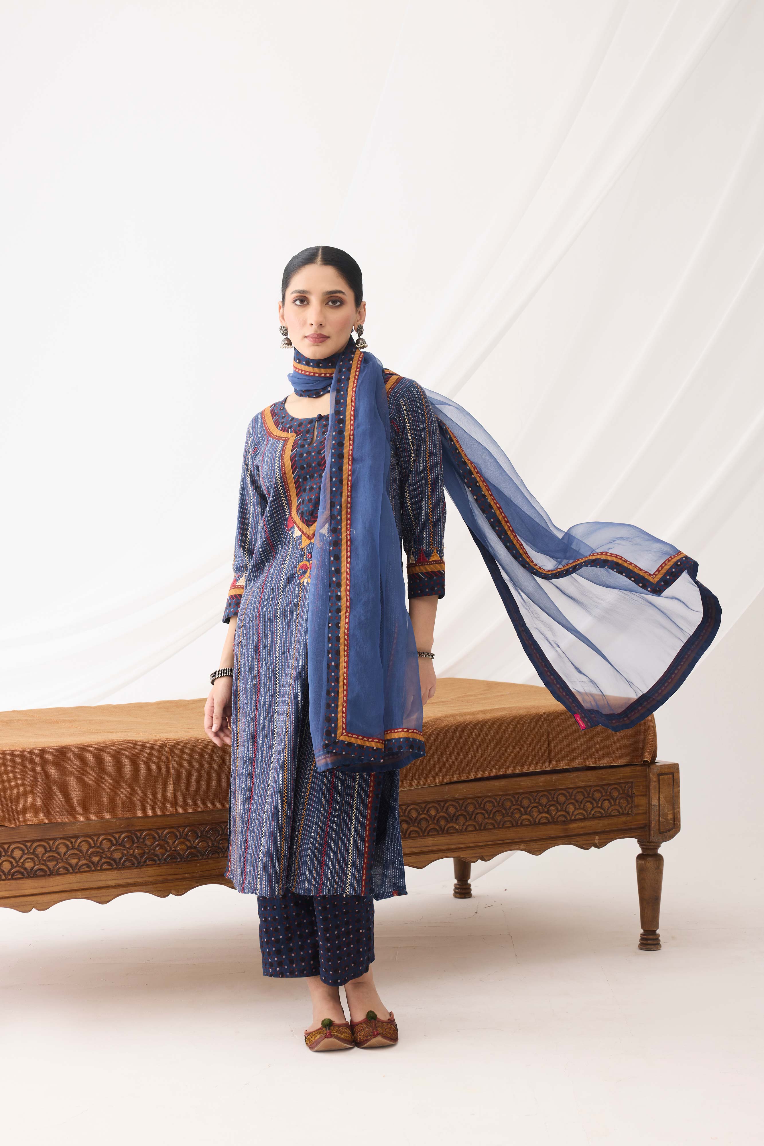 Medh Dupatta Light Blue (9963987042603)