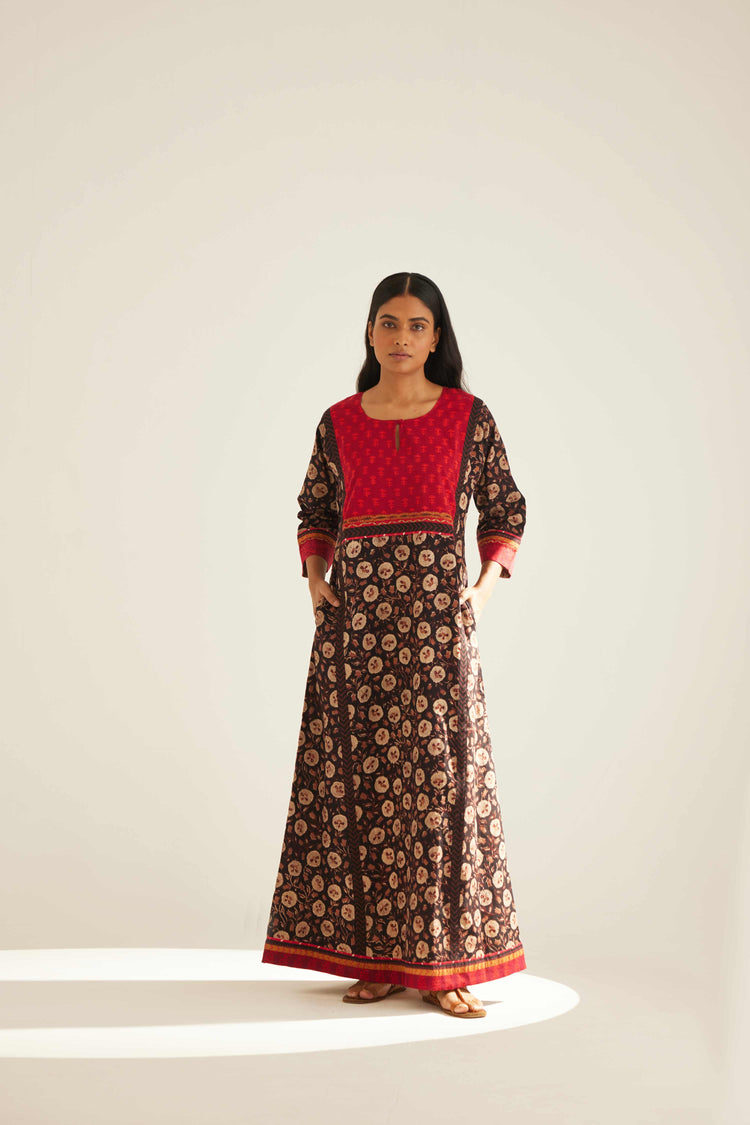 Afreen Caftan Black Beige (8569230852395)