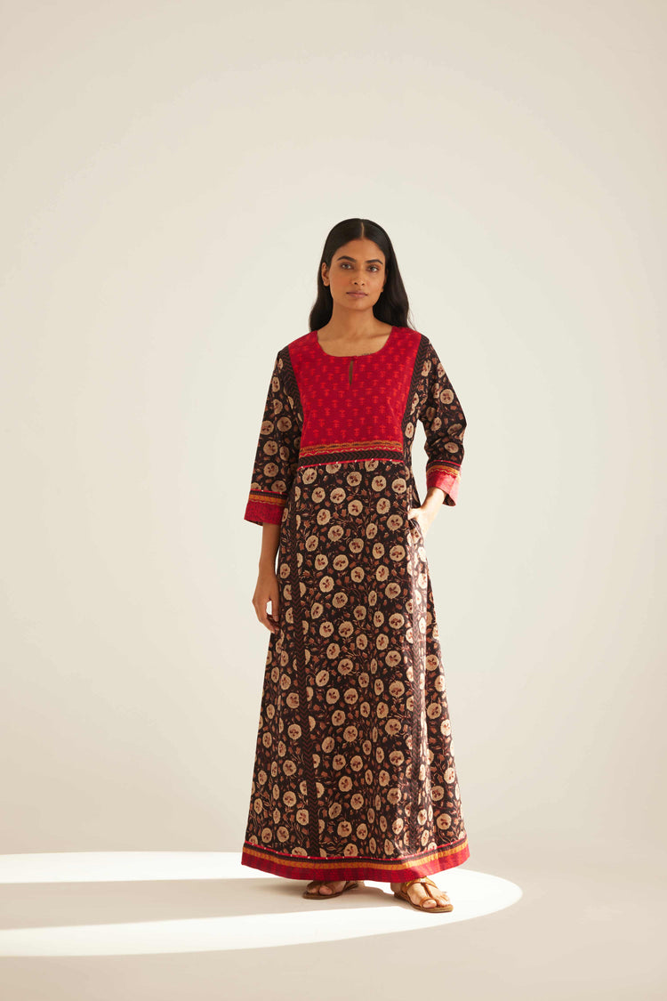 Afreen Caftan Black Beige (8569230852395)