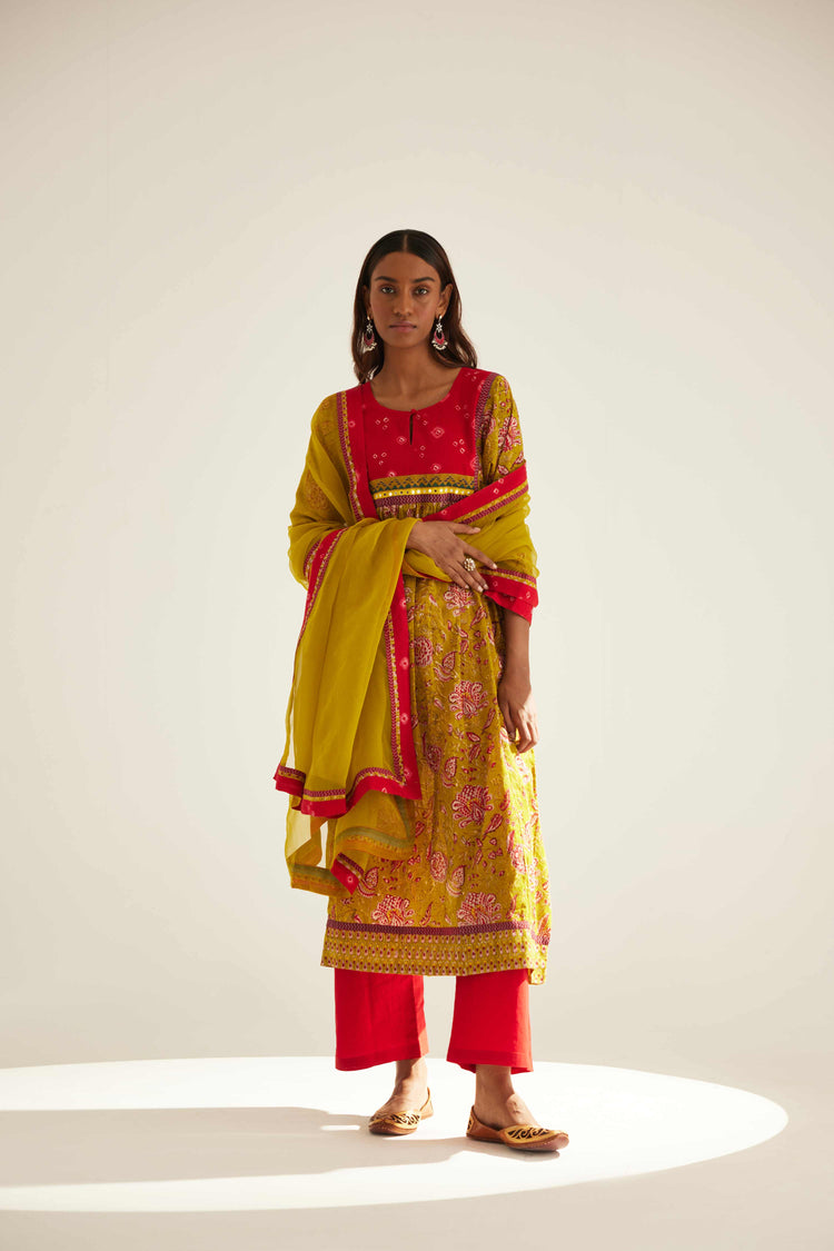 Rozana Chiffon Dupatta Ochre (8569622823211)