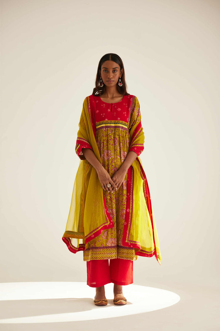 Rozana Chiffon Dupatta Ochre (8569622823211)
