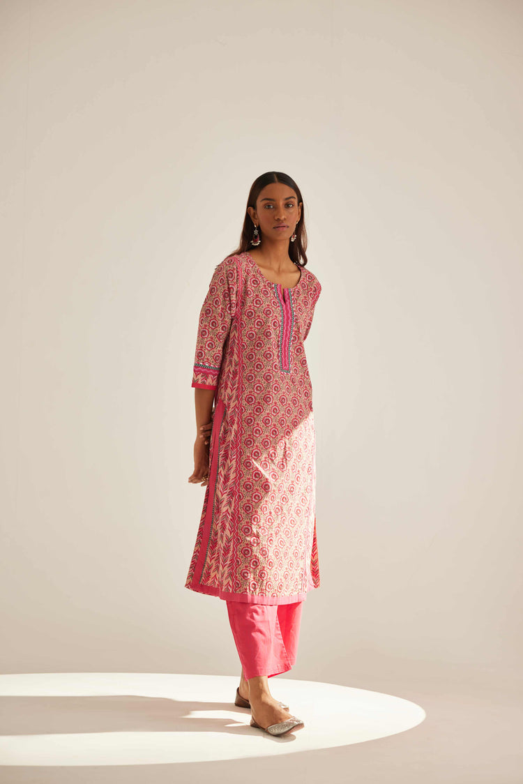 Rozana Kurta Beige Pink (8569400262955)